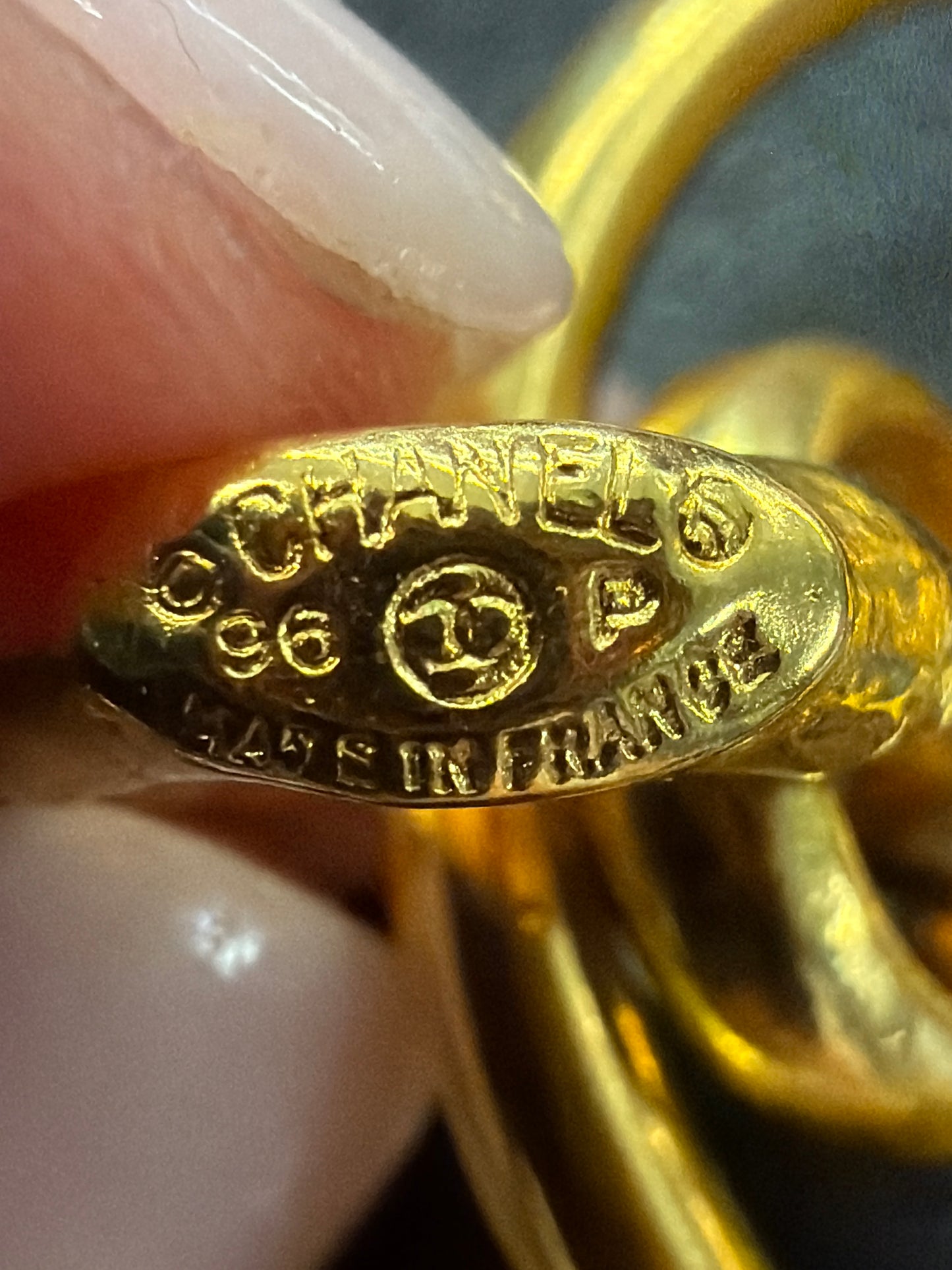 Triple Logo Charm Chanel Key Ring