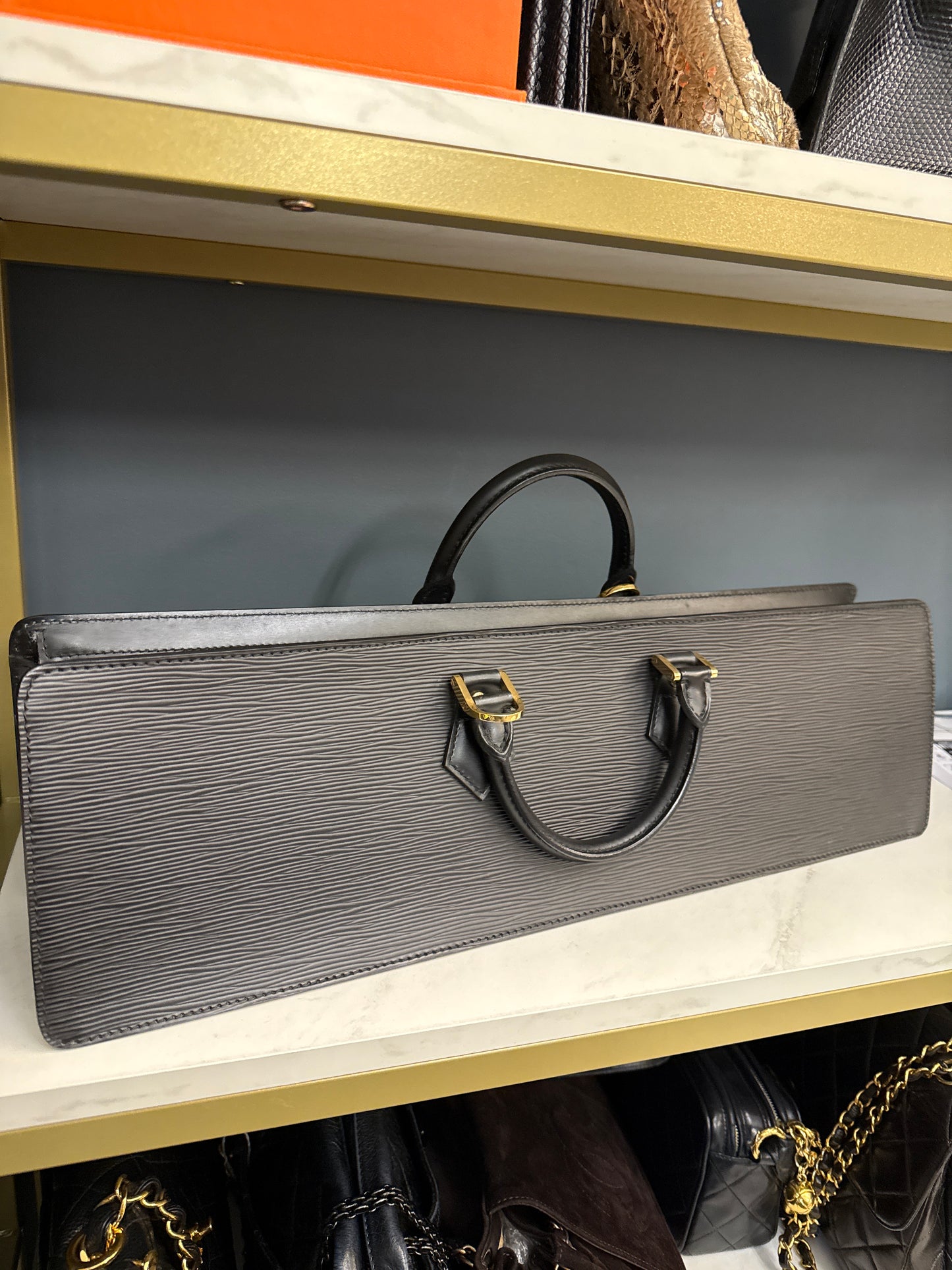 Louis Vuitton Epi Bag Black Long