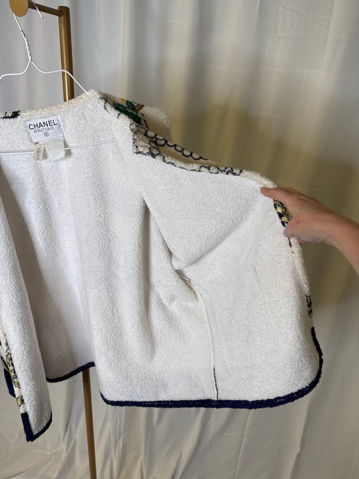 Chanel 94p Runway Vintage Terry Cloth 38
