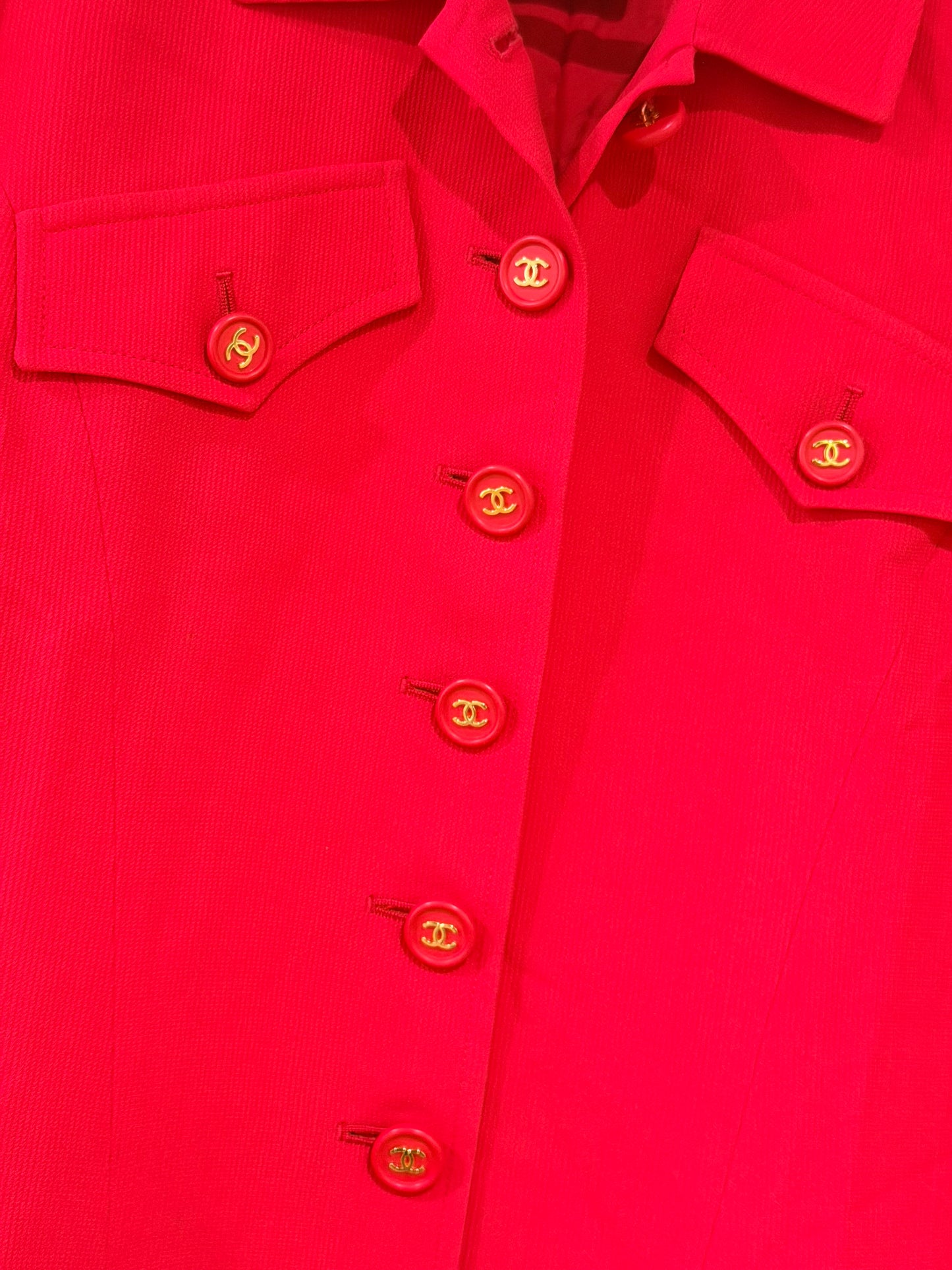Chanel Raspberry Pink 97P long jacket fr 40