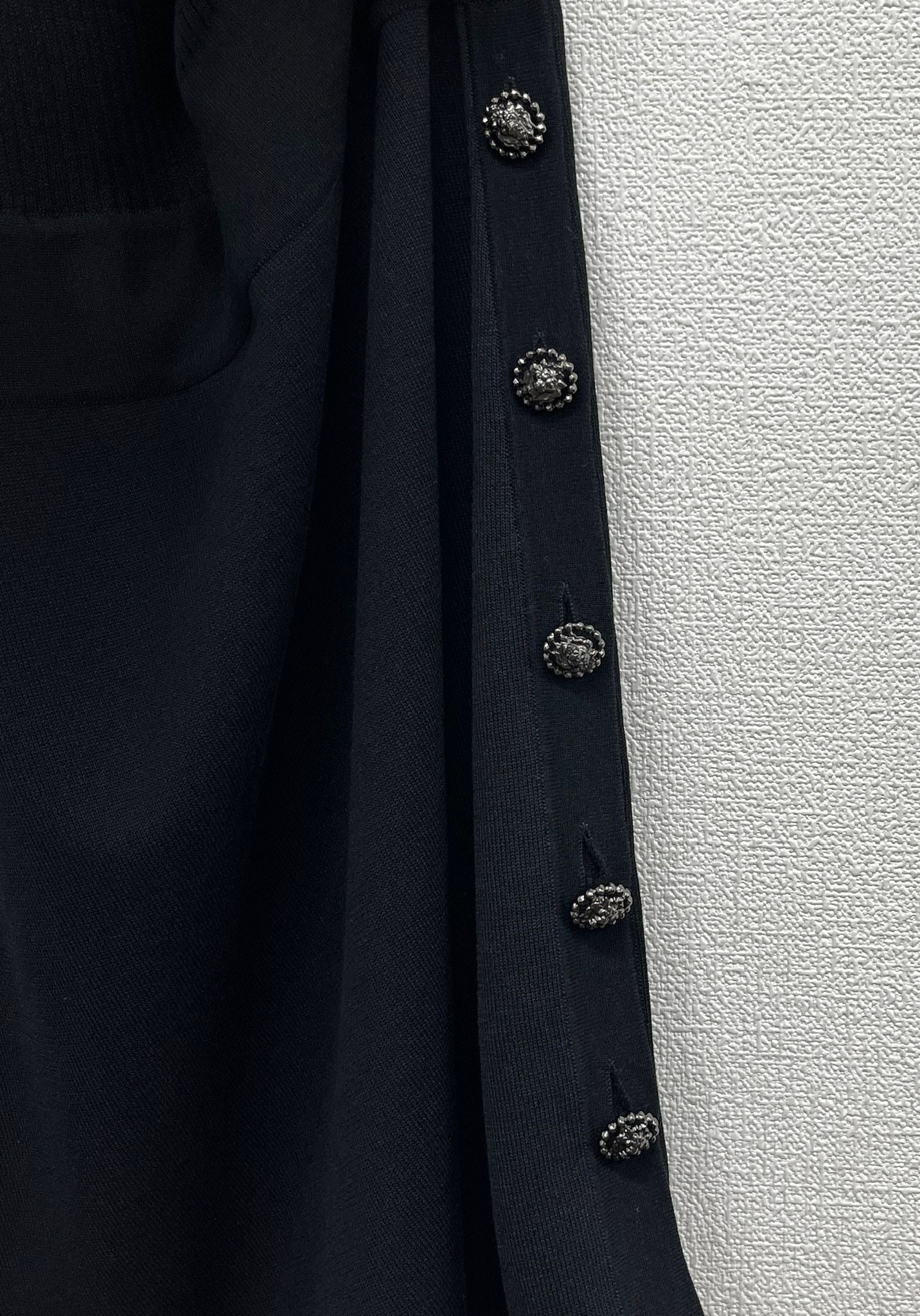 Chanel black dress with lion buttons FR 36