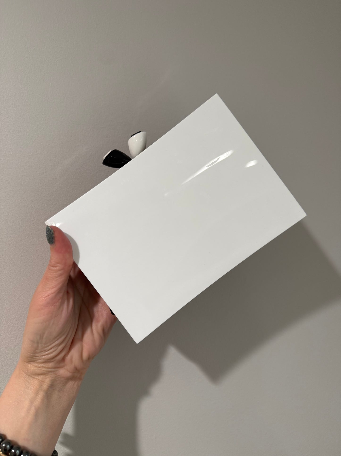 Chanel black and white 2001 resin clutch