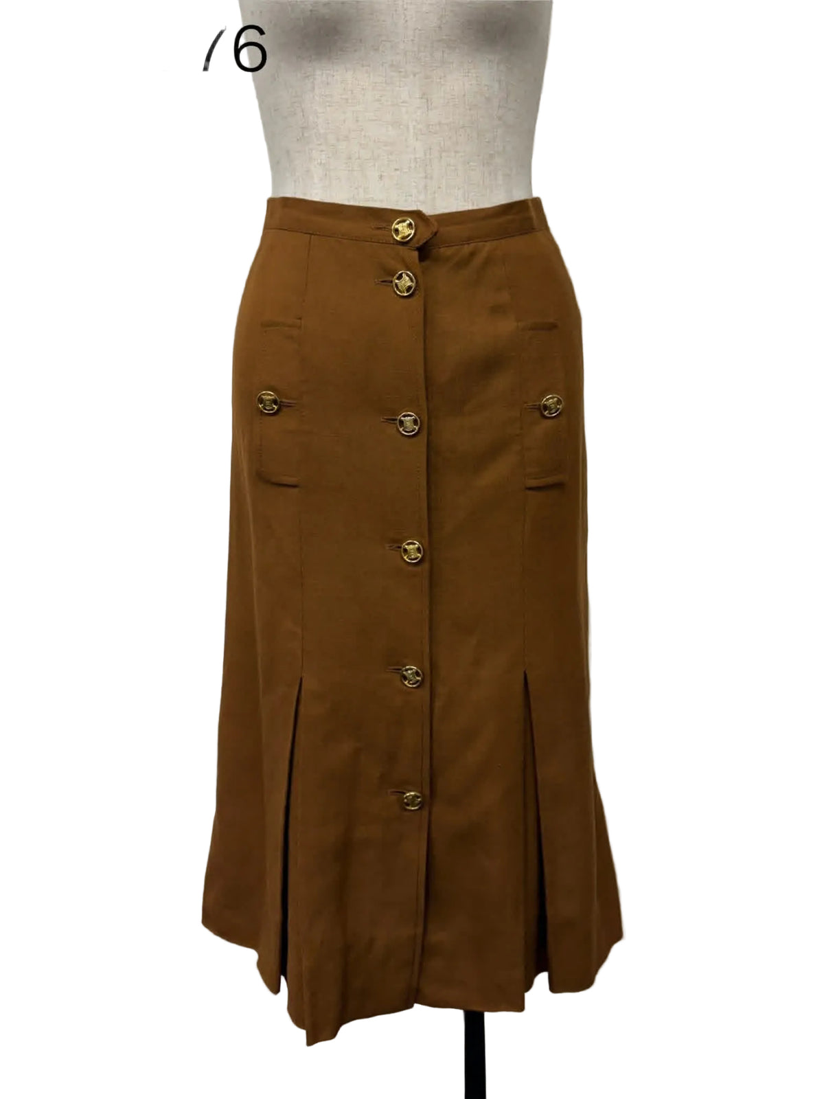 Midi Celine Brown Skirt fr 38