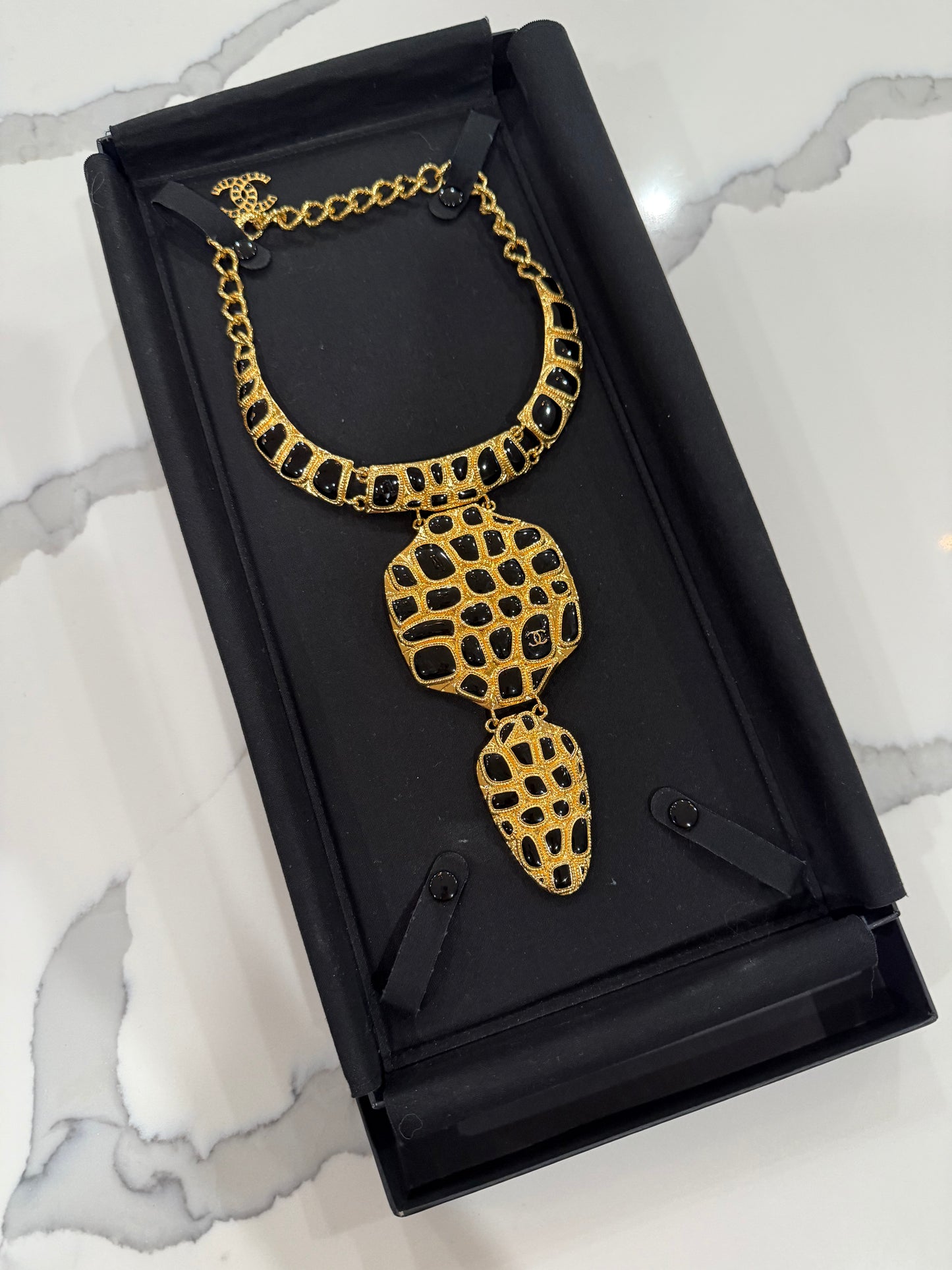 Chanel Egypt Pre-Fall 2019 Serpent Necklace with box