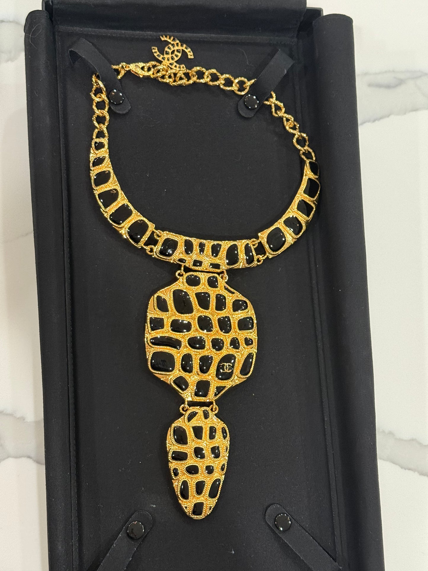 Chanel Egypt Pre-Fall 2019 Serpent Necklace with box