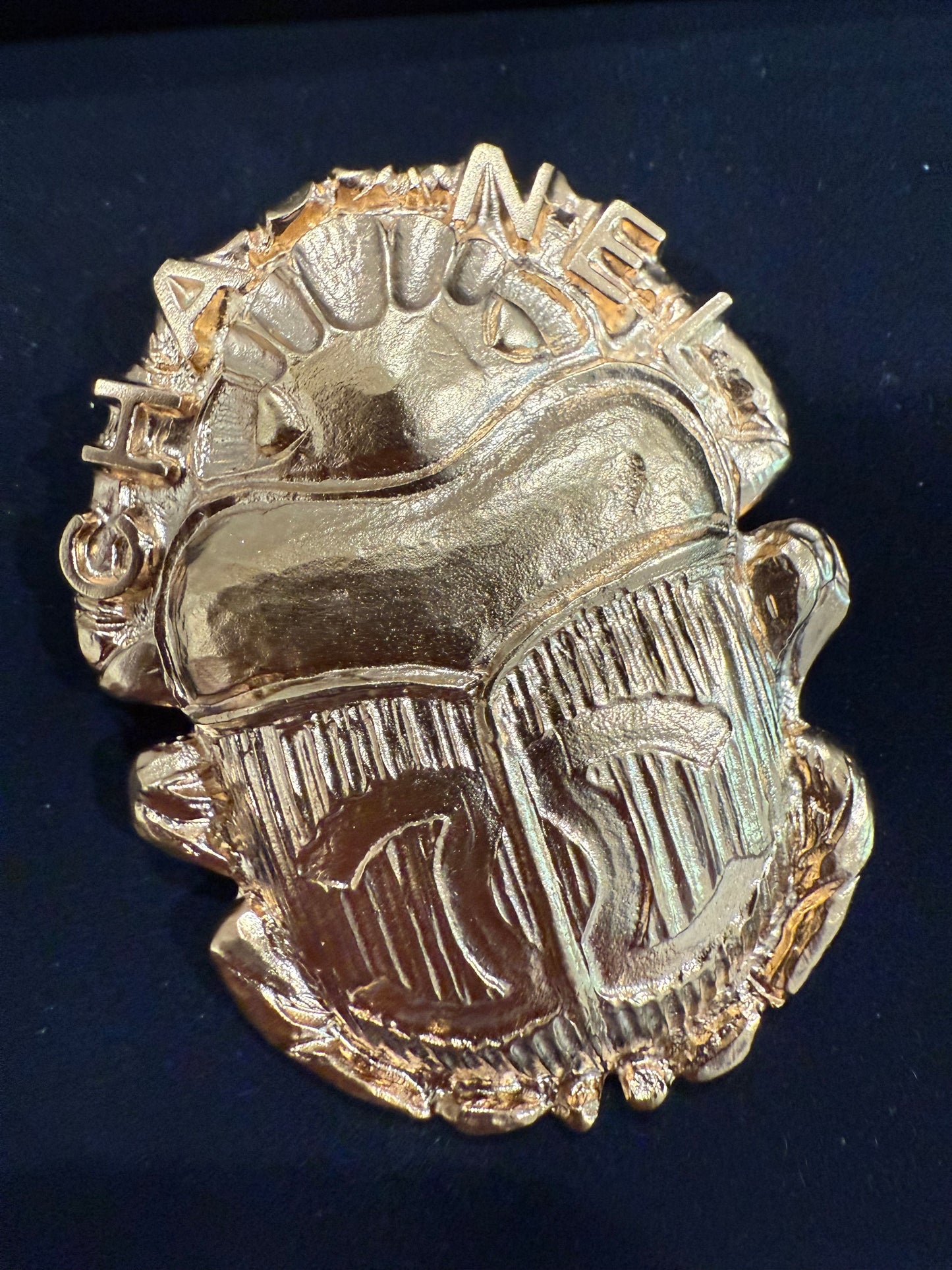 CHANEL Gold CC Scarab Egypt Collection Brooch