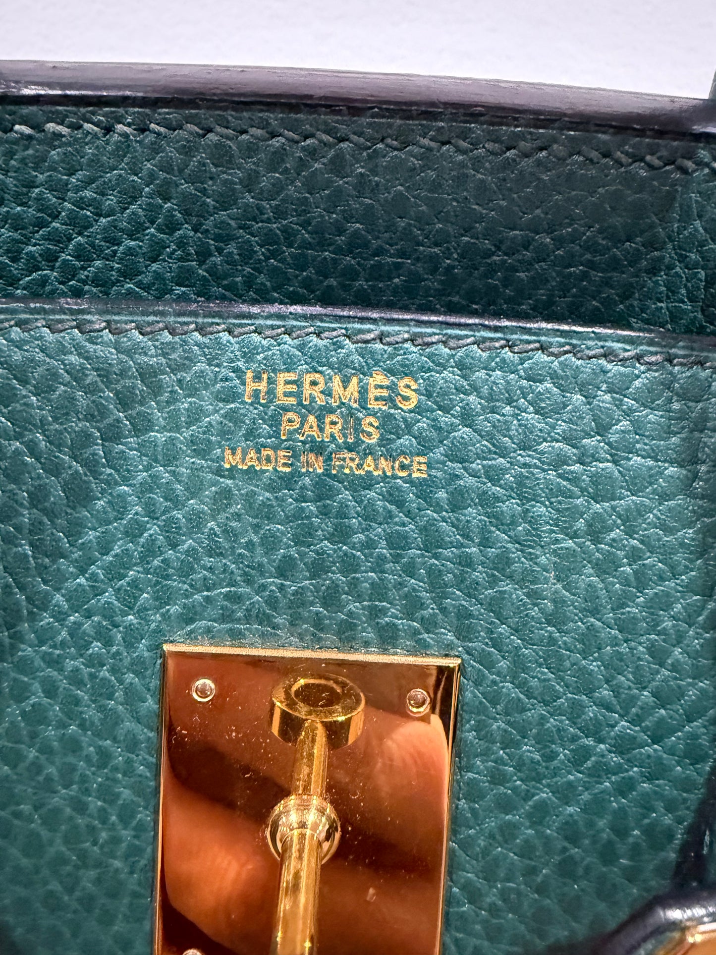 Vintage Hermès Birkin 35 Vert Anglais Ardennes Gold Hardware 1993