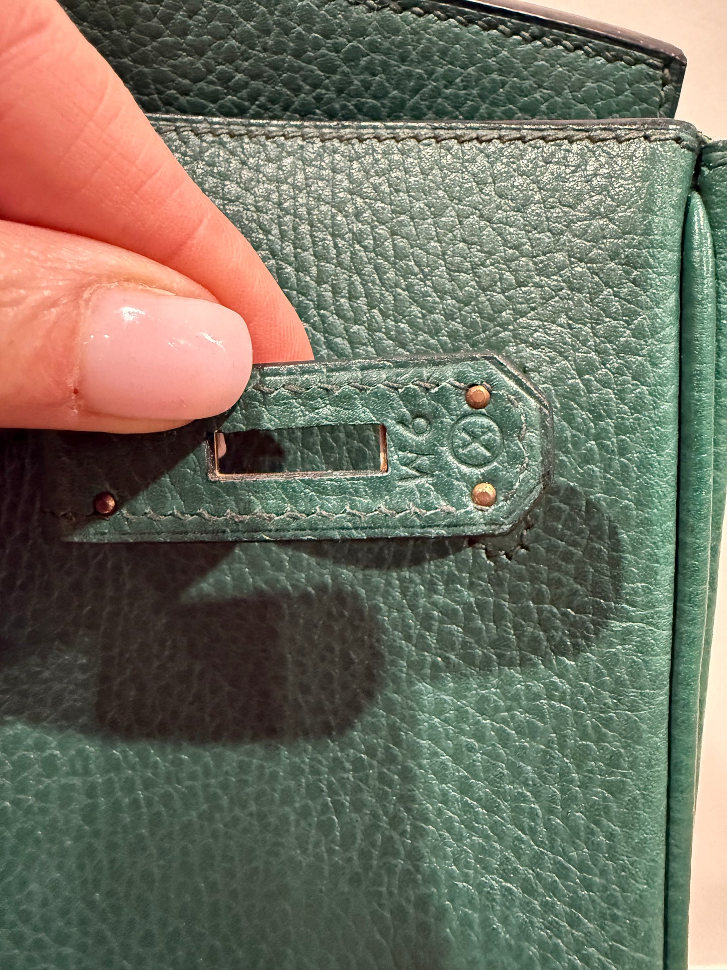 Vintage Hermès Birkin 35 Vert Anglais Ardennes Gold Hardware 1993