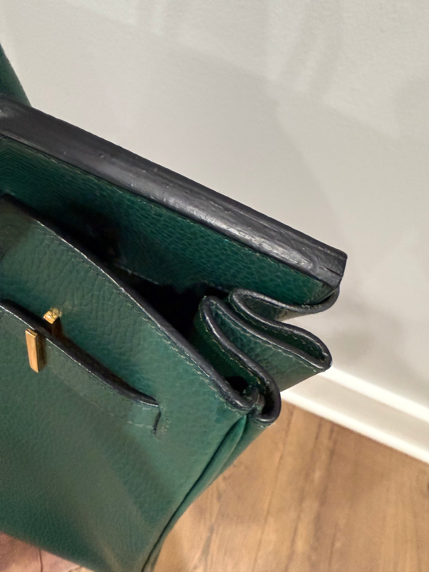 Vintage Hermès Birkin 35 Vert Anglais Ardennes Gold Hardware 1993