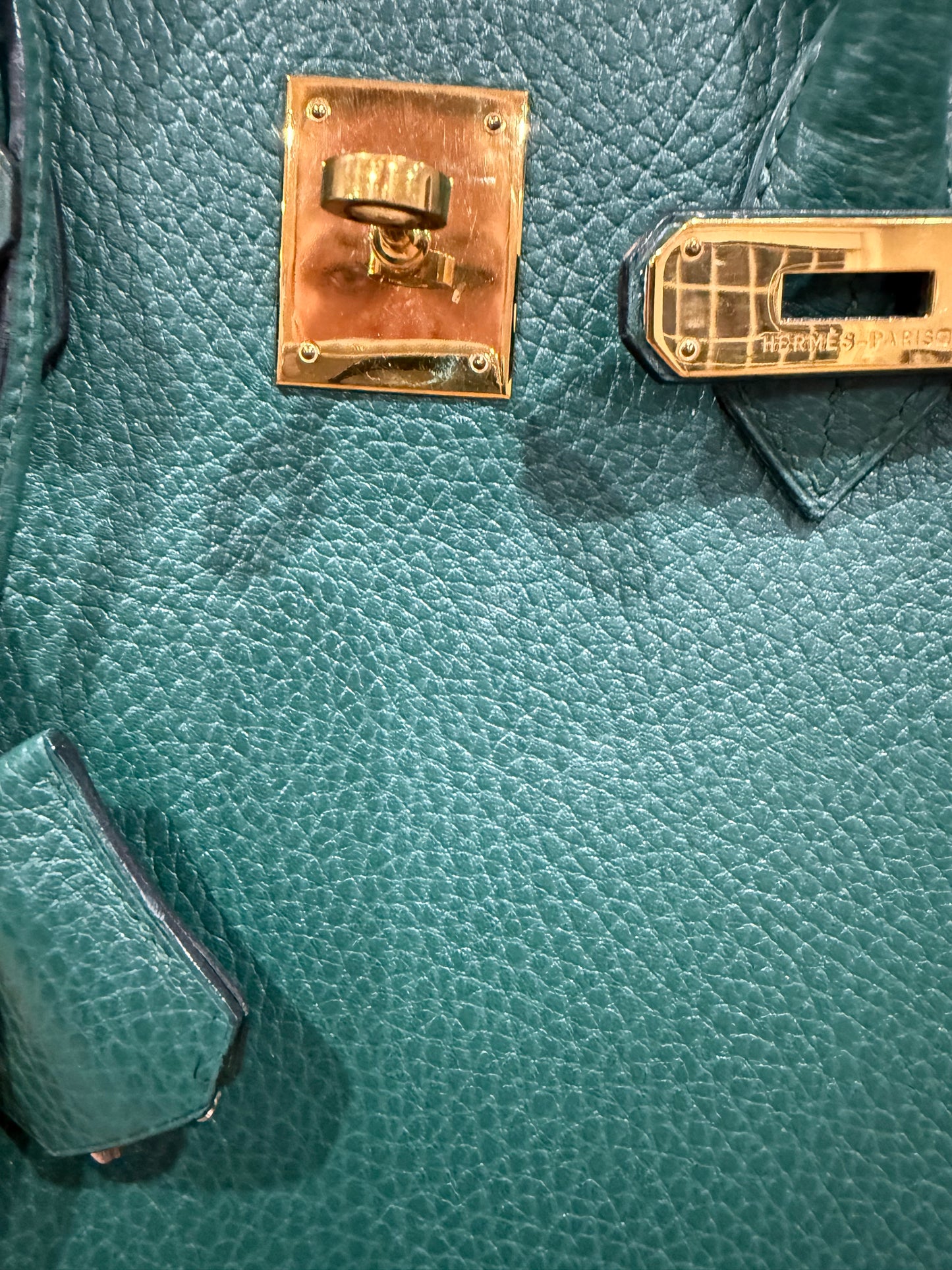 Vintage Hermès Birkin 35 Vert Anglais Ardennes Gold Hardware 1993