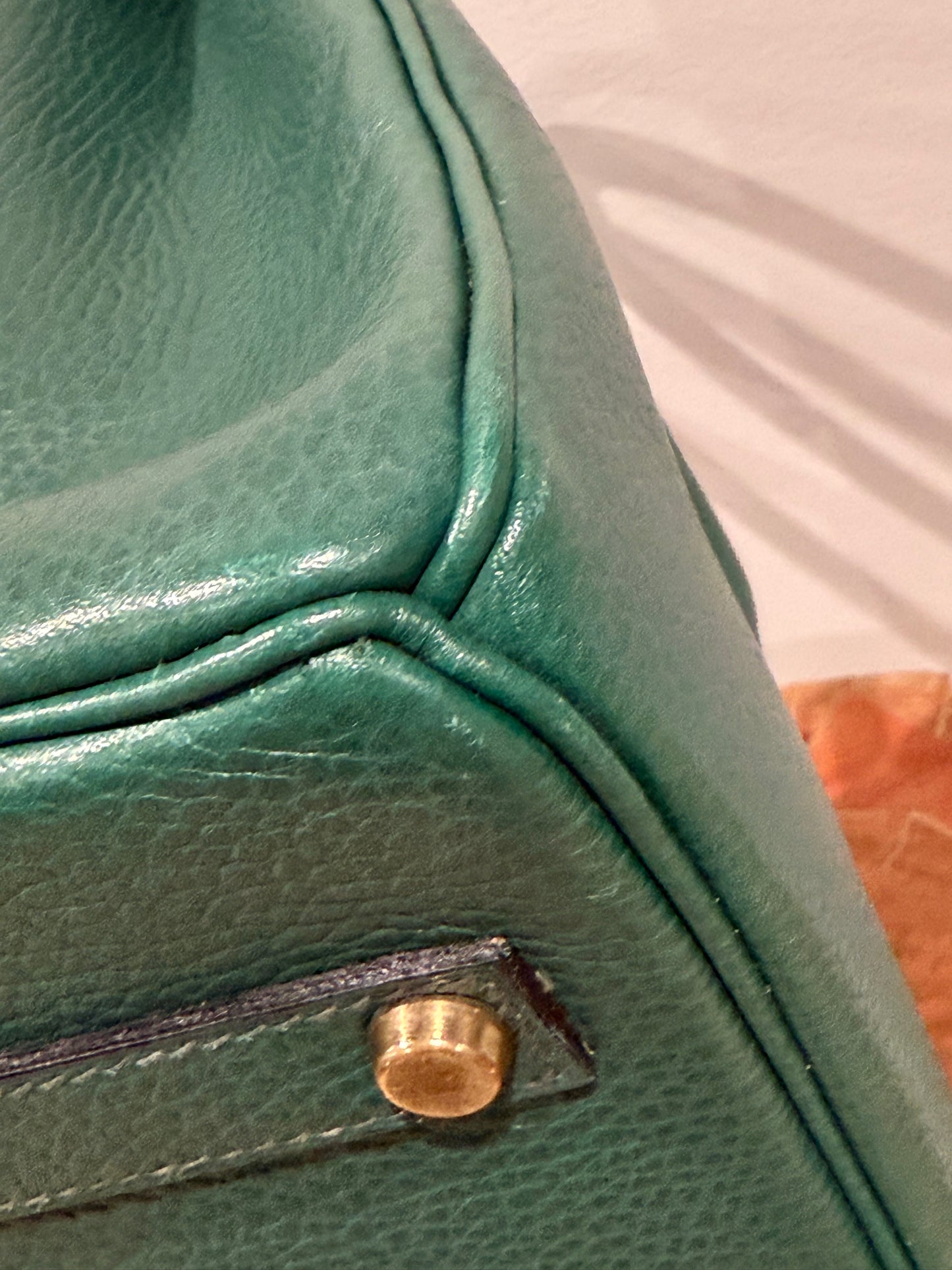 Vintage Hermès Birkin 35 Vert Anglais Ardennes Gold Hardware 1993