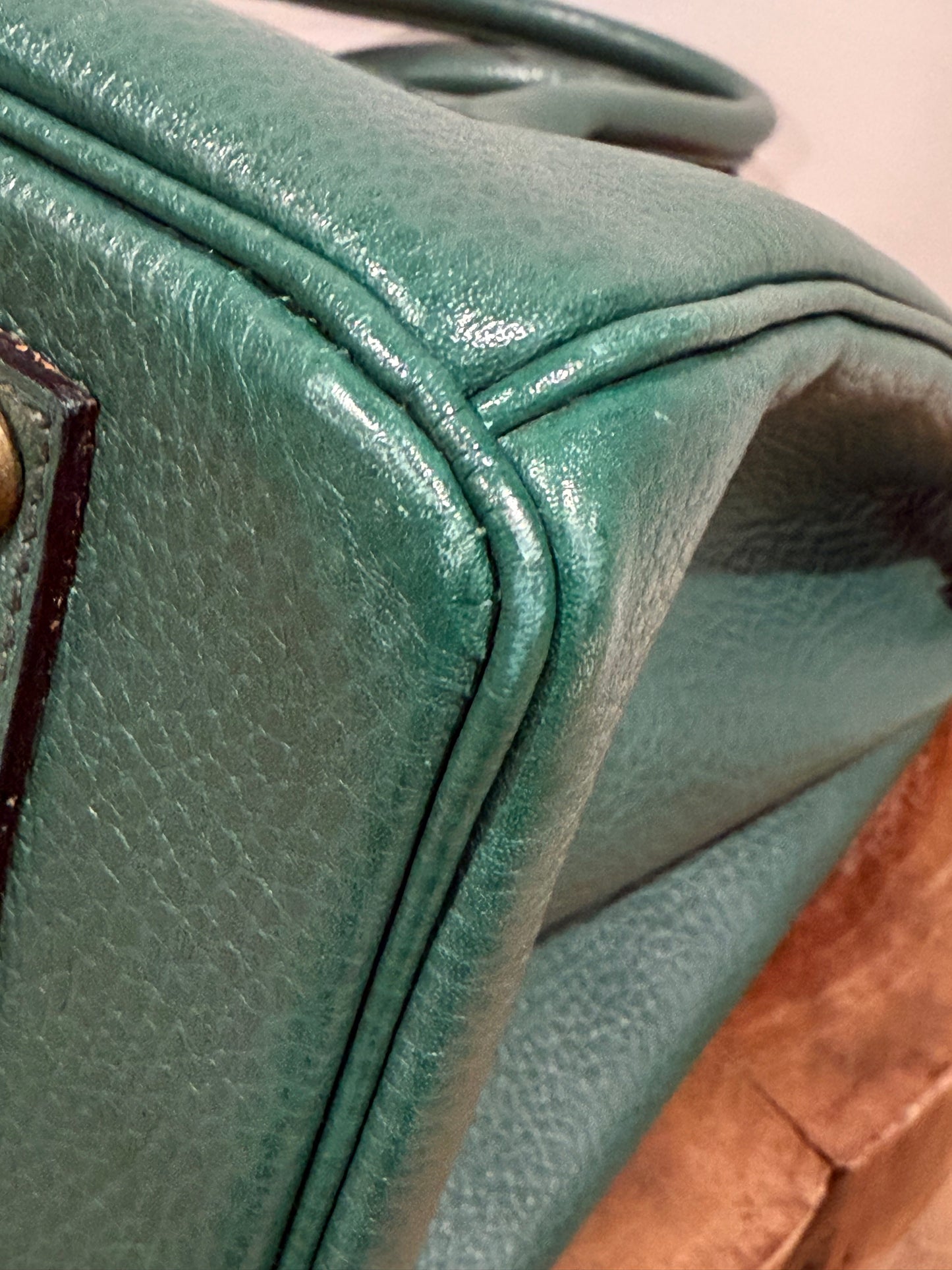 Vintage Hermès Birkin 35 Vert Anglais Ardennes Gold Hardware 1993
