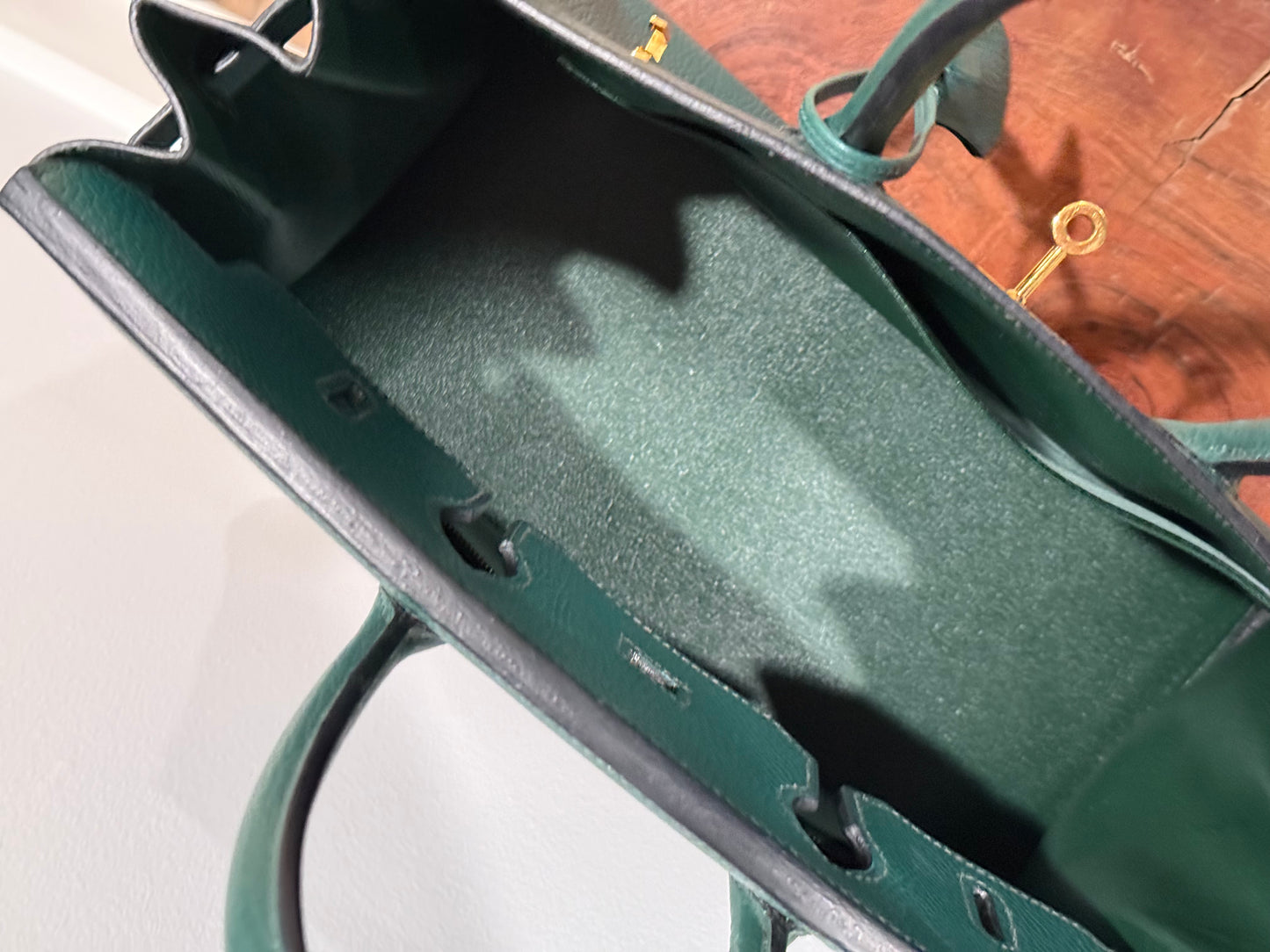 Vintage Hermès Birkin 35 Vert Anglais Ardennes Gold Hardware 1993
