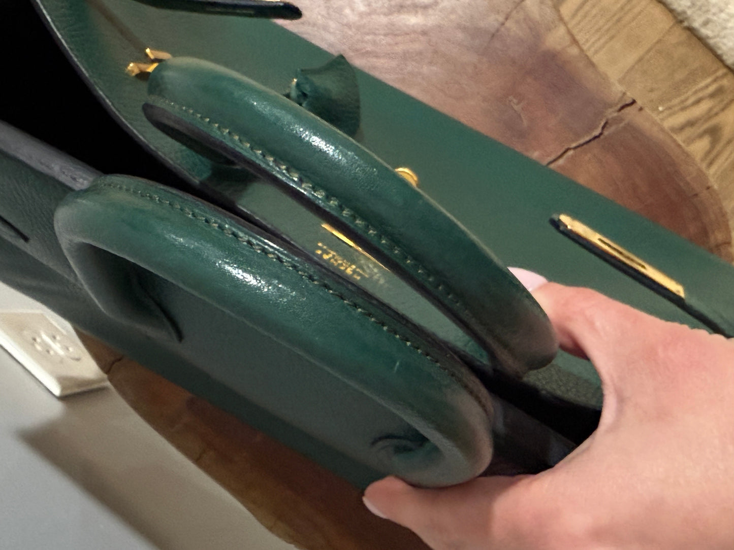 Vintage Hermès Birkin 35 Vert Anglais Ardennes Gold Hardware 1993