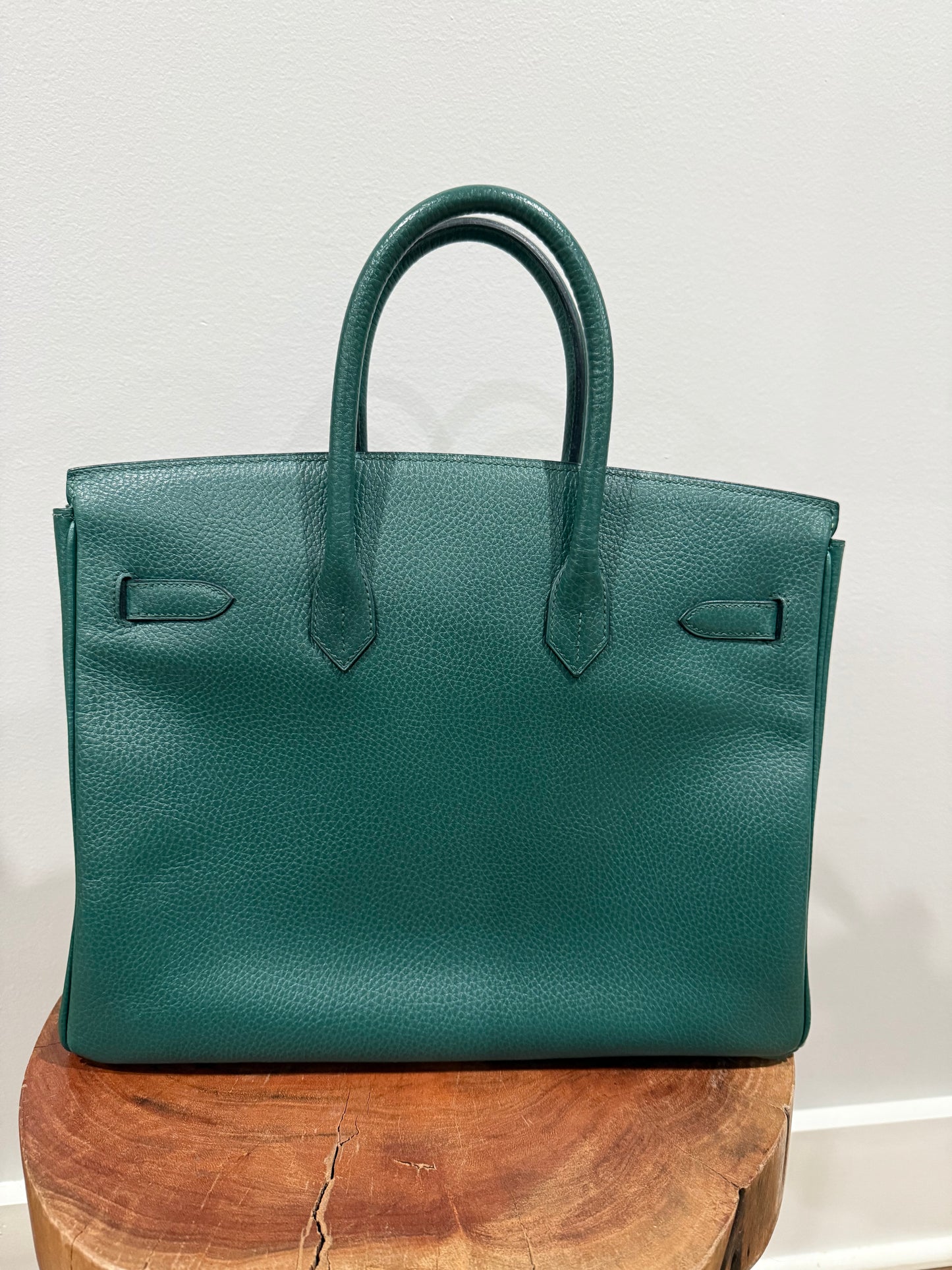 Vintage Hermès Birkin 35 Vert Anglais Ardennes Gold Hardware 1993