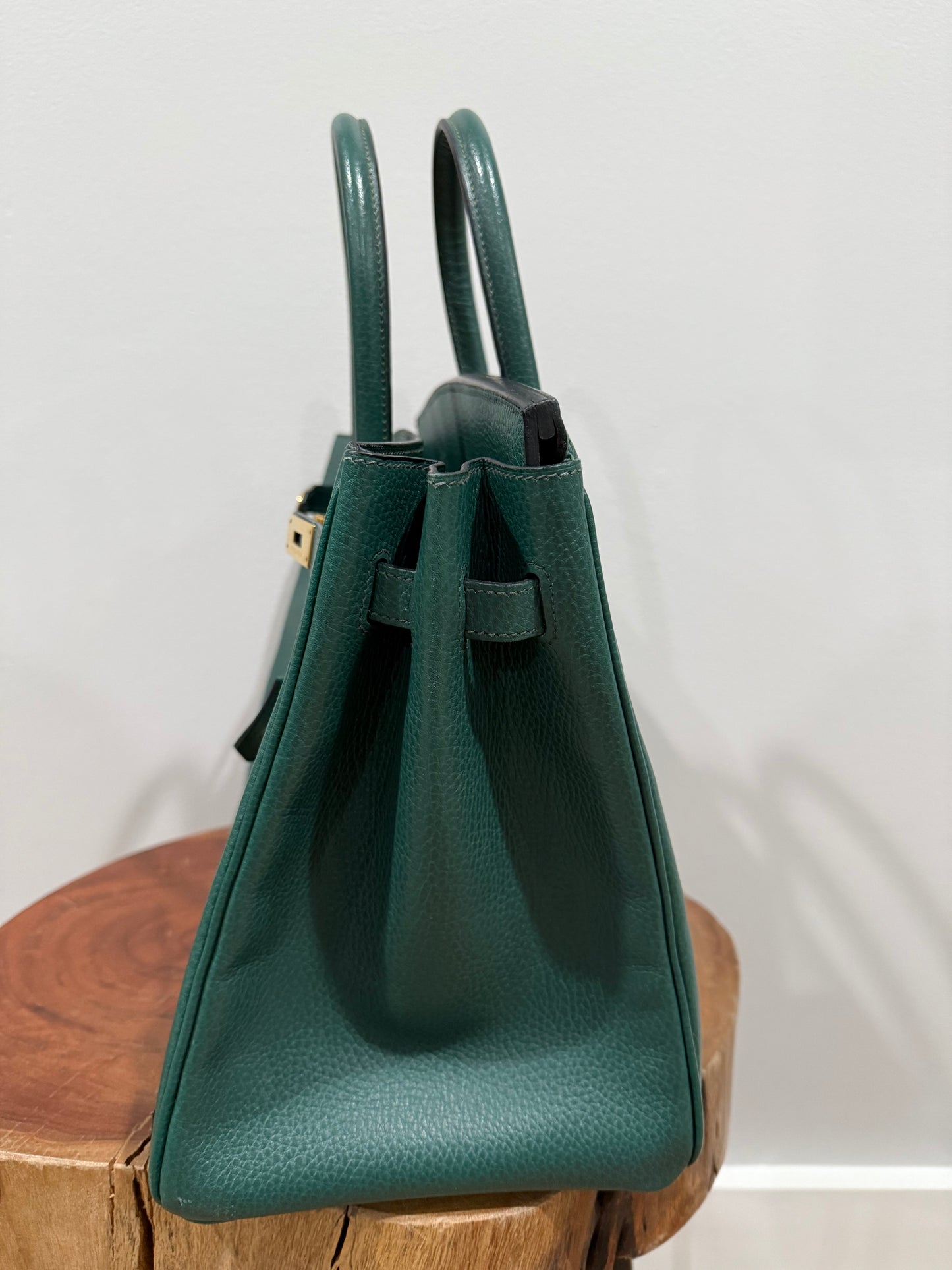 Vintage Hermès Birkin 35 Vert Anglais Ardennes Gold Hardware 1993