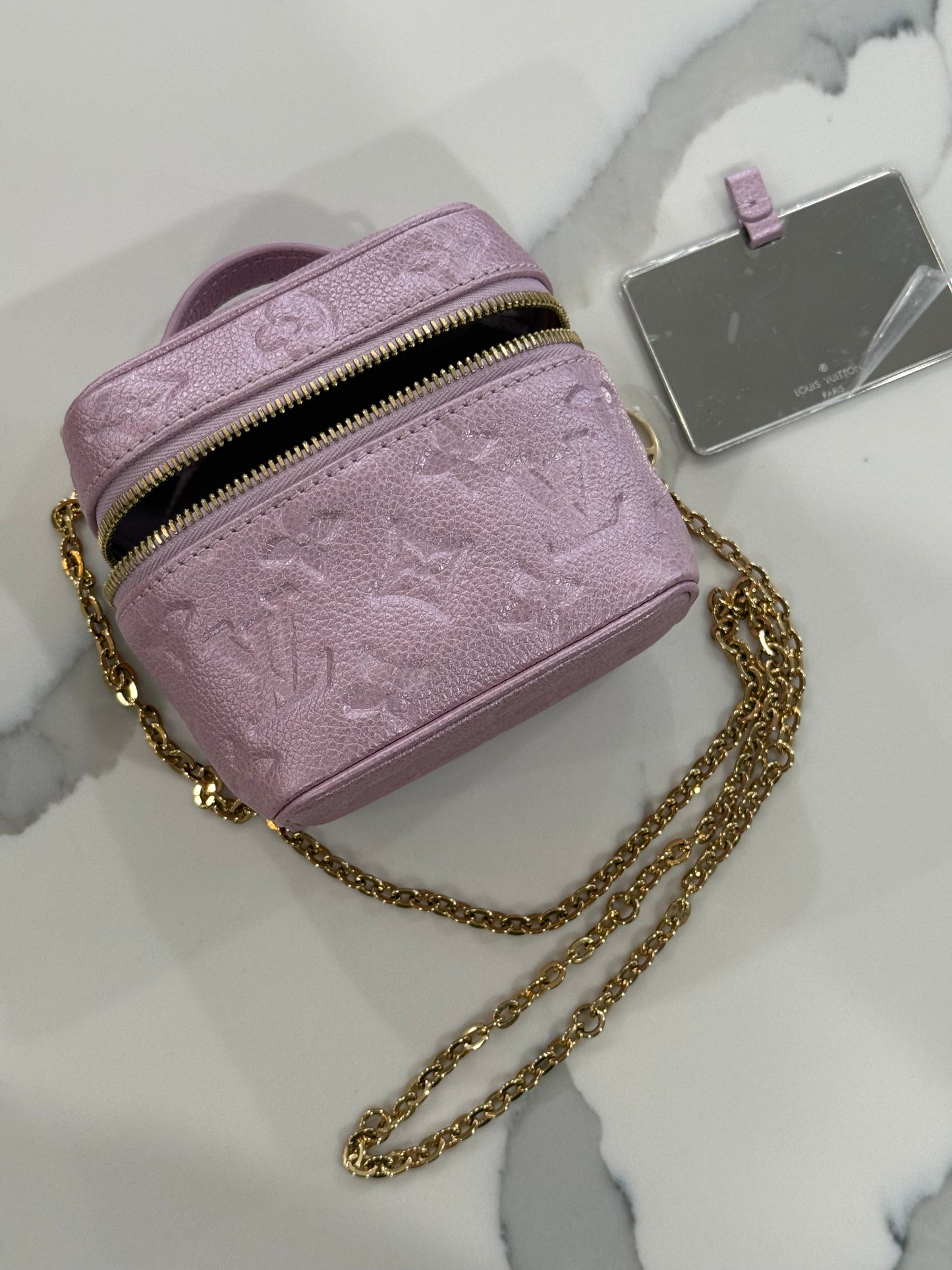 Louis Vuitton Micro Vanity Pearly Lilac microchip