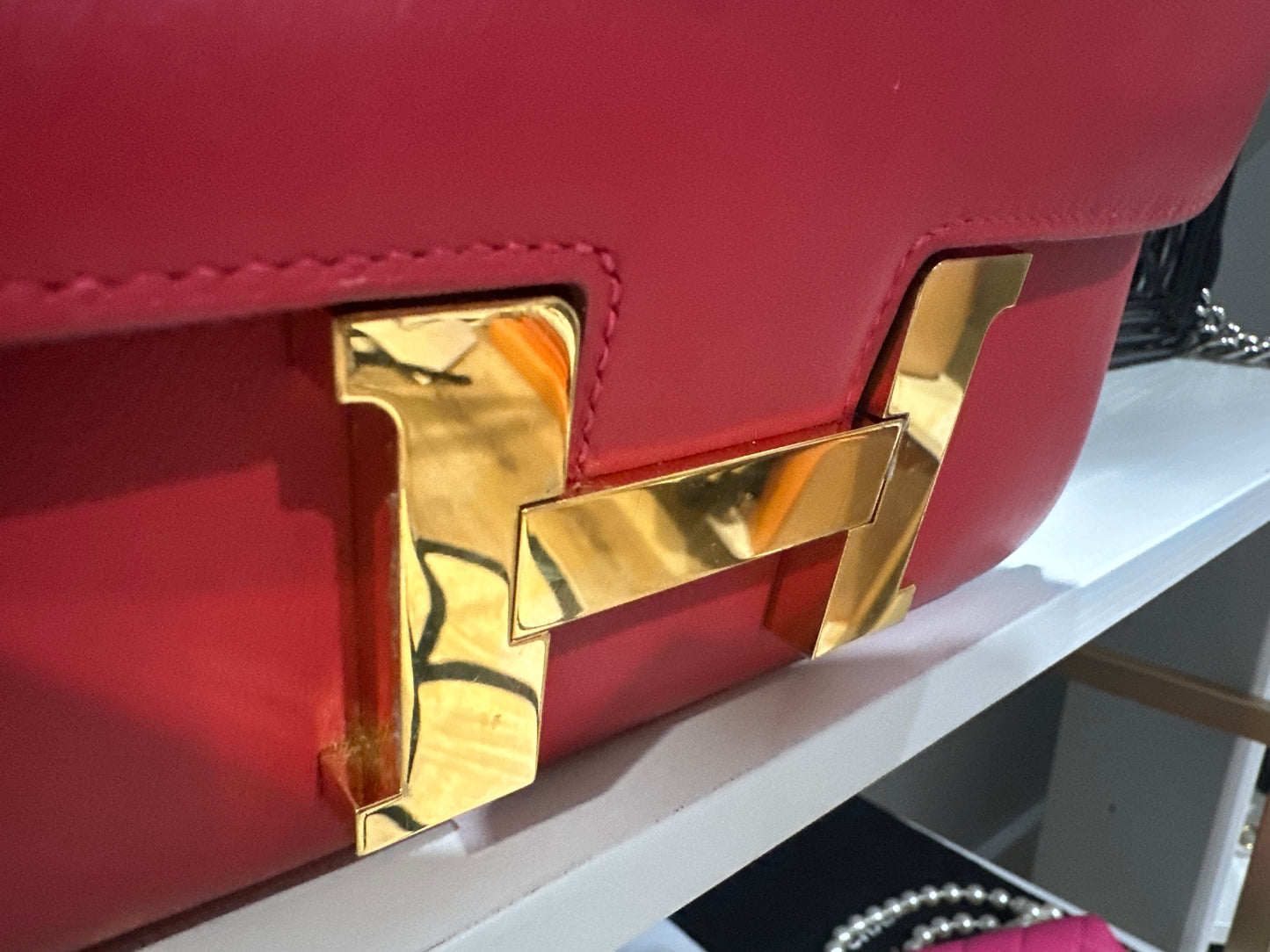 HERMES swift Constance 24 Rouge Casaque 2014