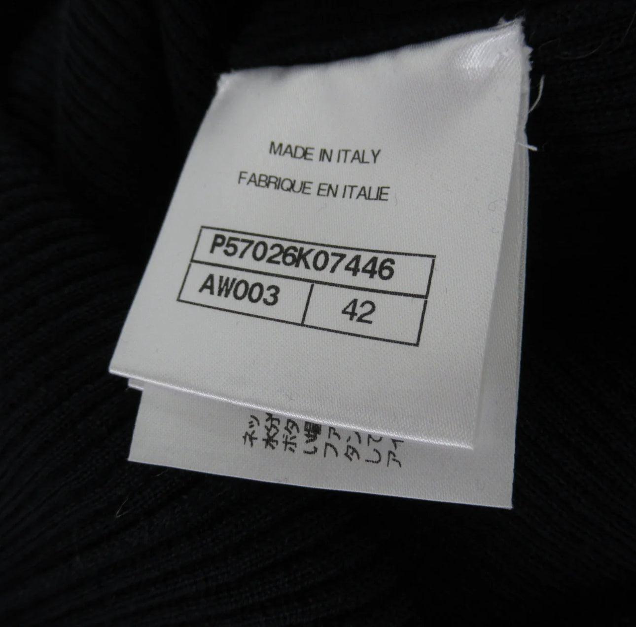 Chanel SHORT SLEEVE KNIT SWEATER SWEATER WOOL NAVY