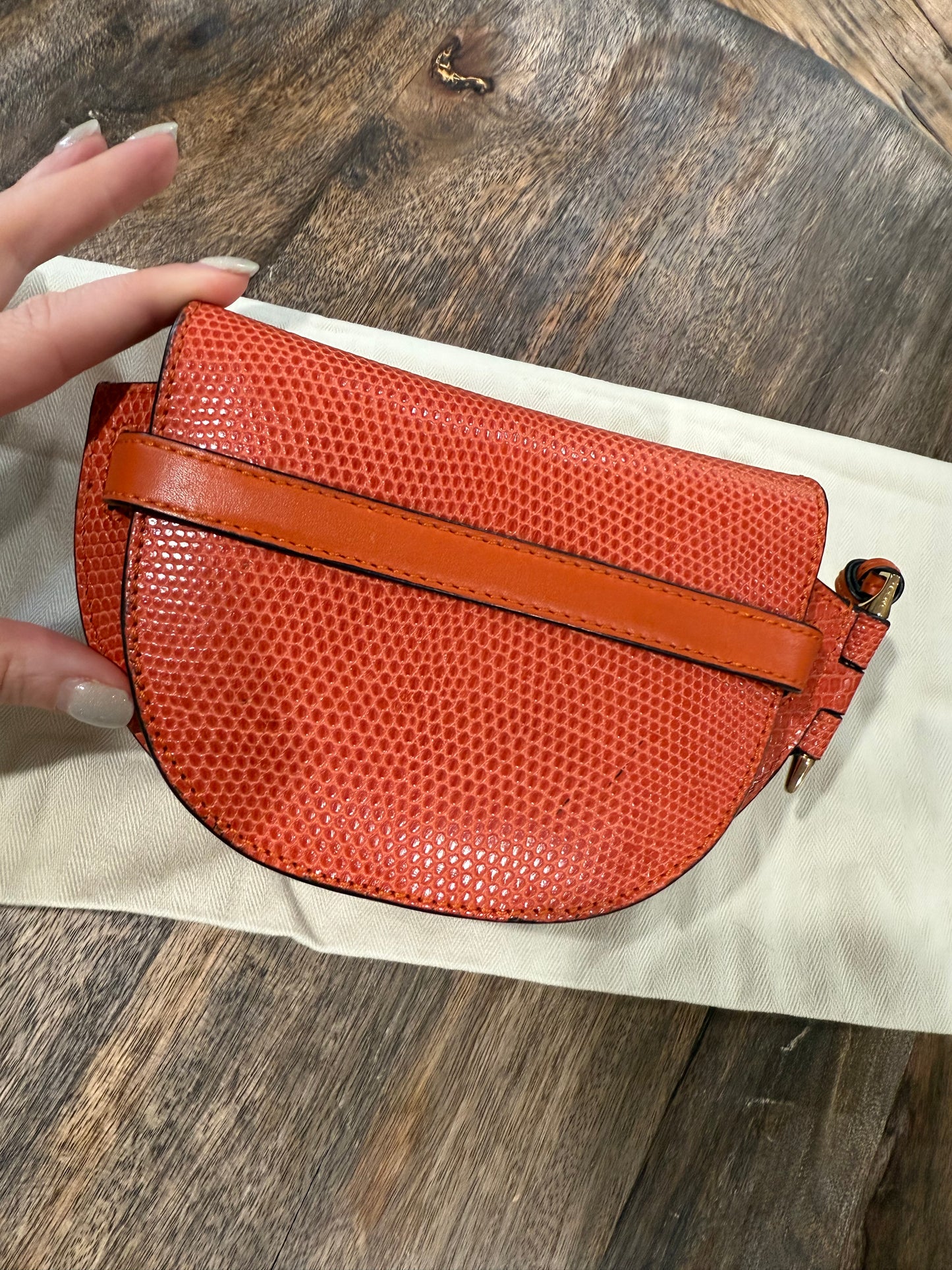 Loewe Orange lizard gate bag (exotic leather)