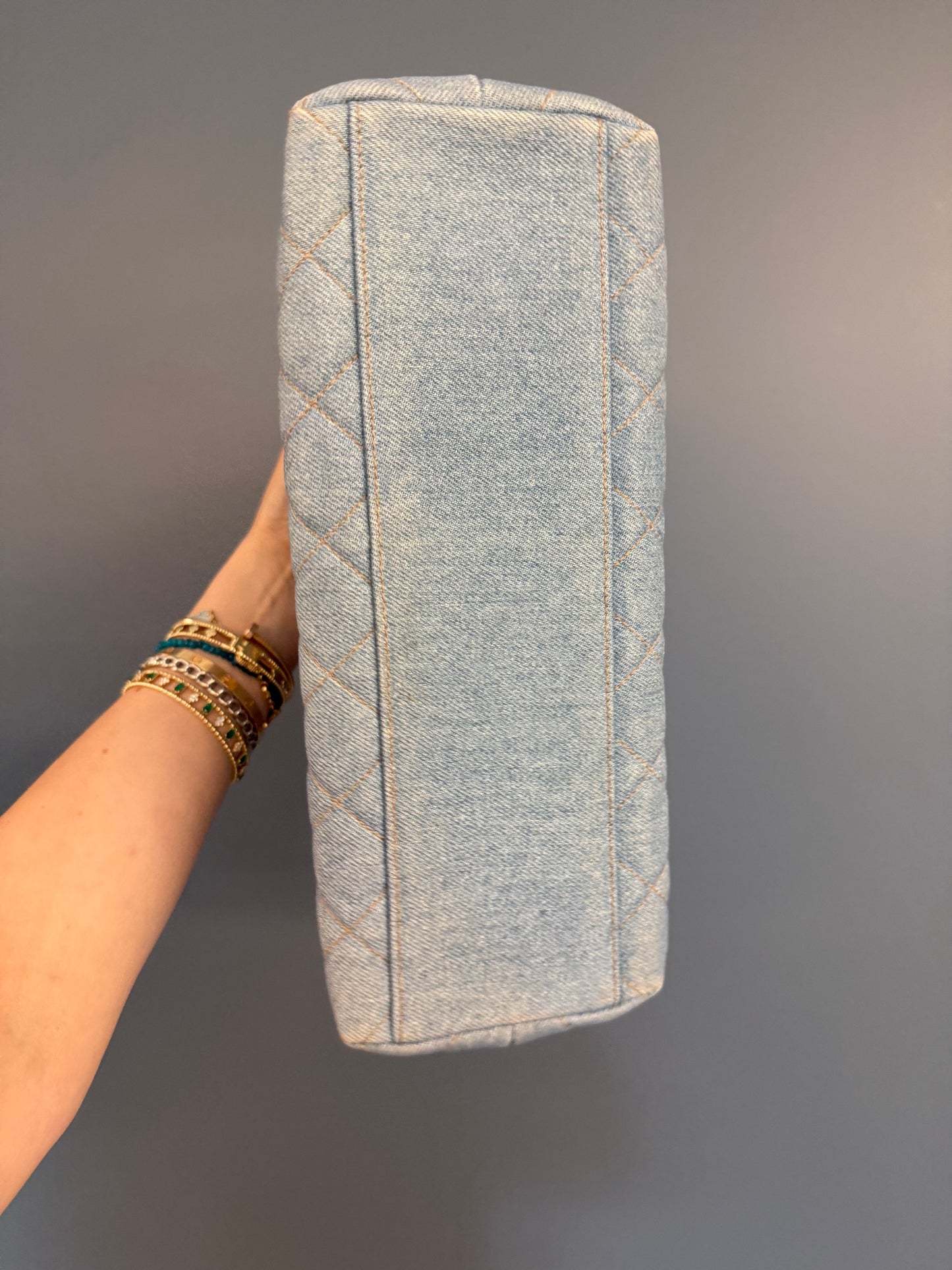 CHANEL Matelasse Kelly Handbag In Baby Blue SERIES 4