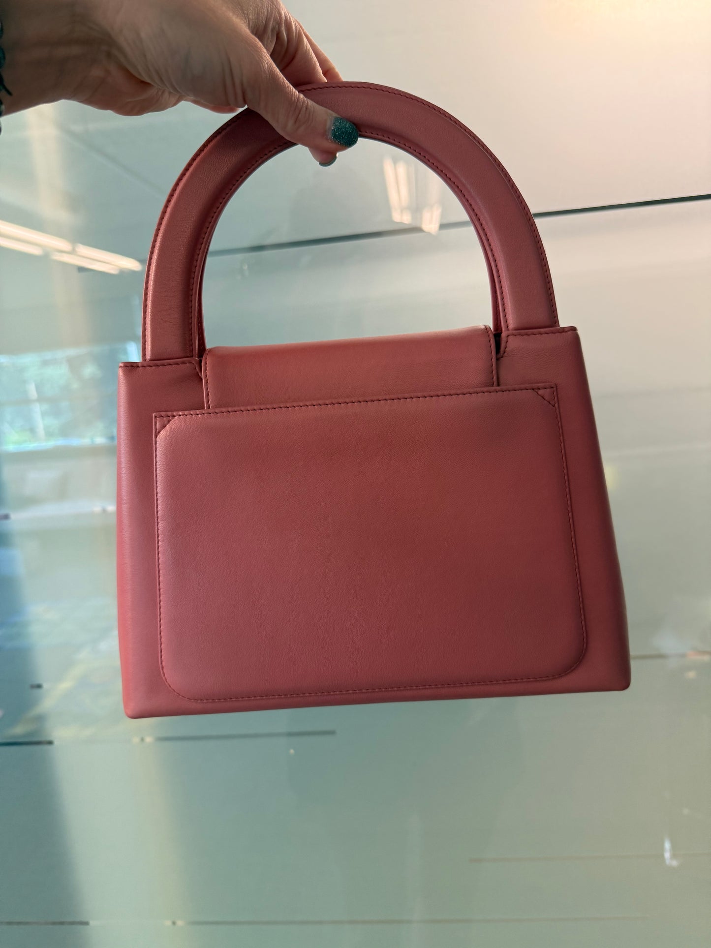 Chanel Mini Shopping Bag Kelly Pink Lambskin GHW