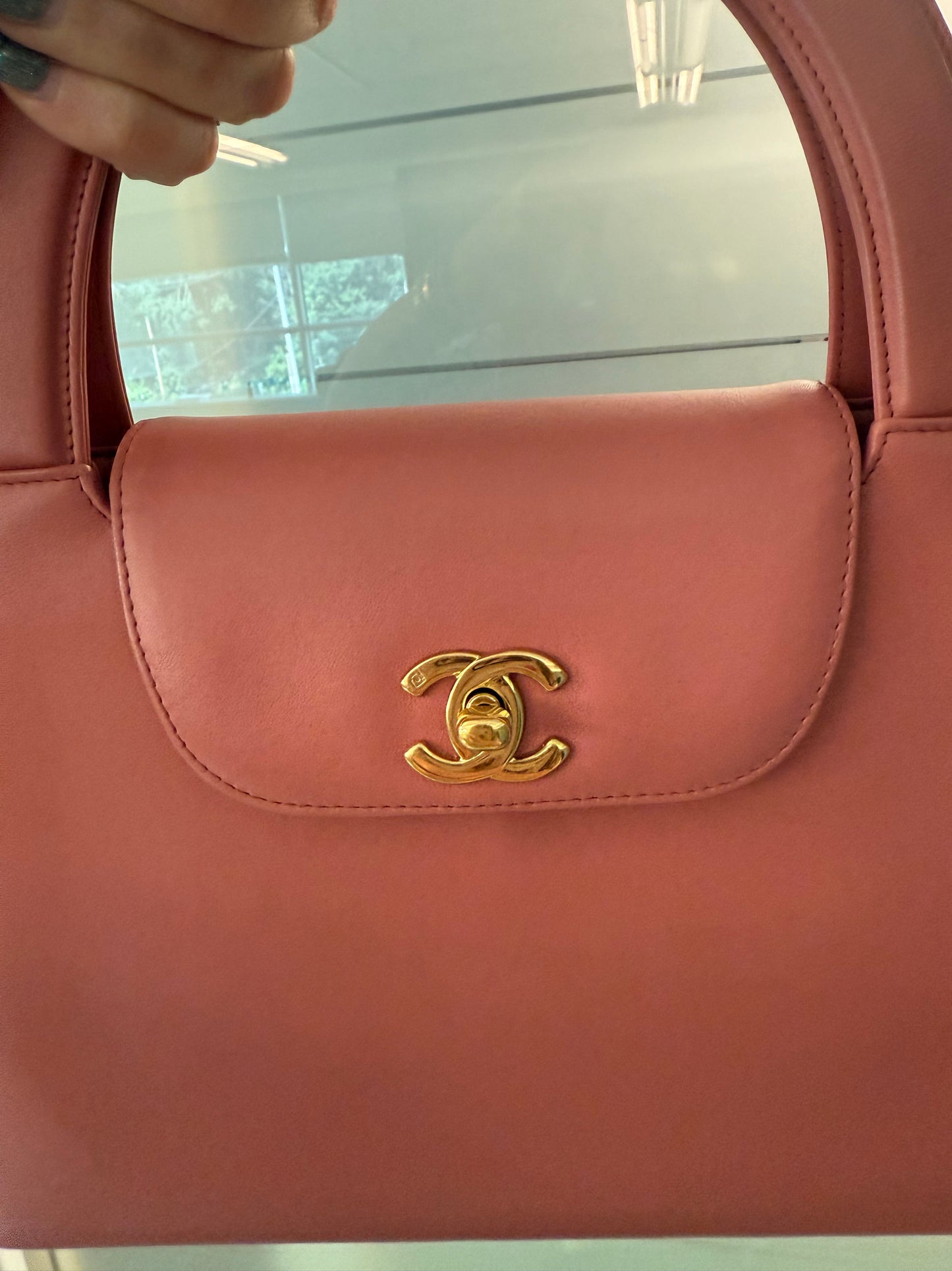 Chanel Mini Shopping Bag Kelly Pink Lambskin GHW