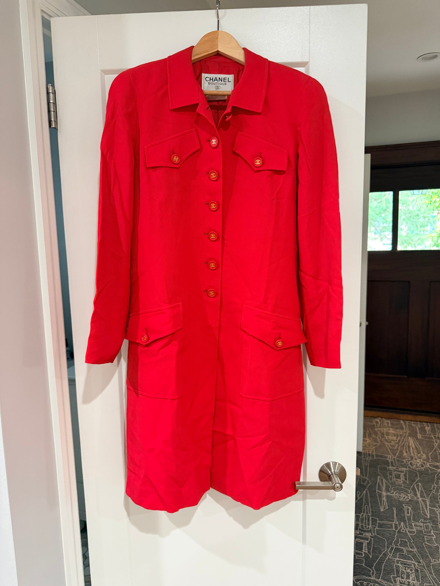 Chanel Raspberry Pink 97P long jacket fr 40