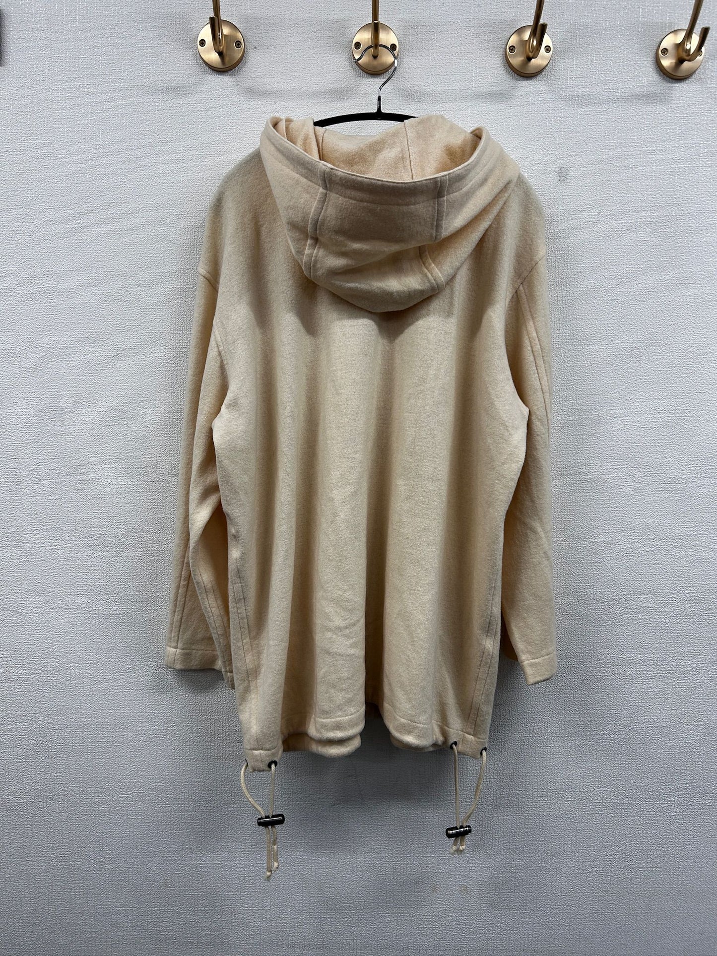 YSL Beige Logo Button hoodie jacket size L