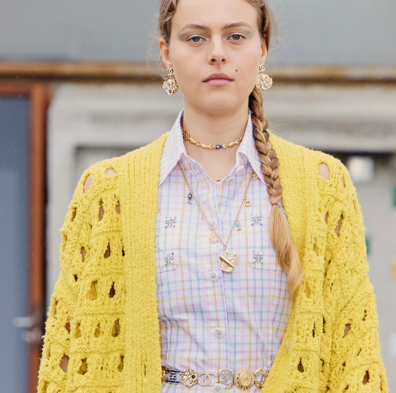 Chanel 2025 Cruise Metal Enamel Crystal Chain CC By the Sea Charms Gold Blue