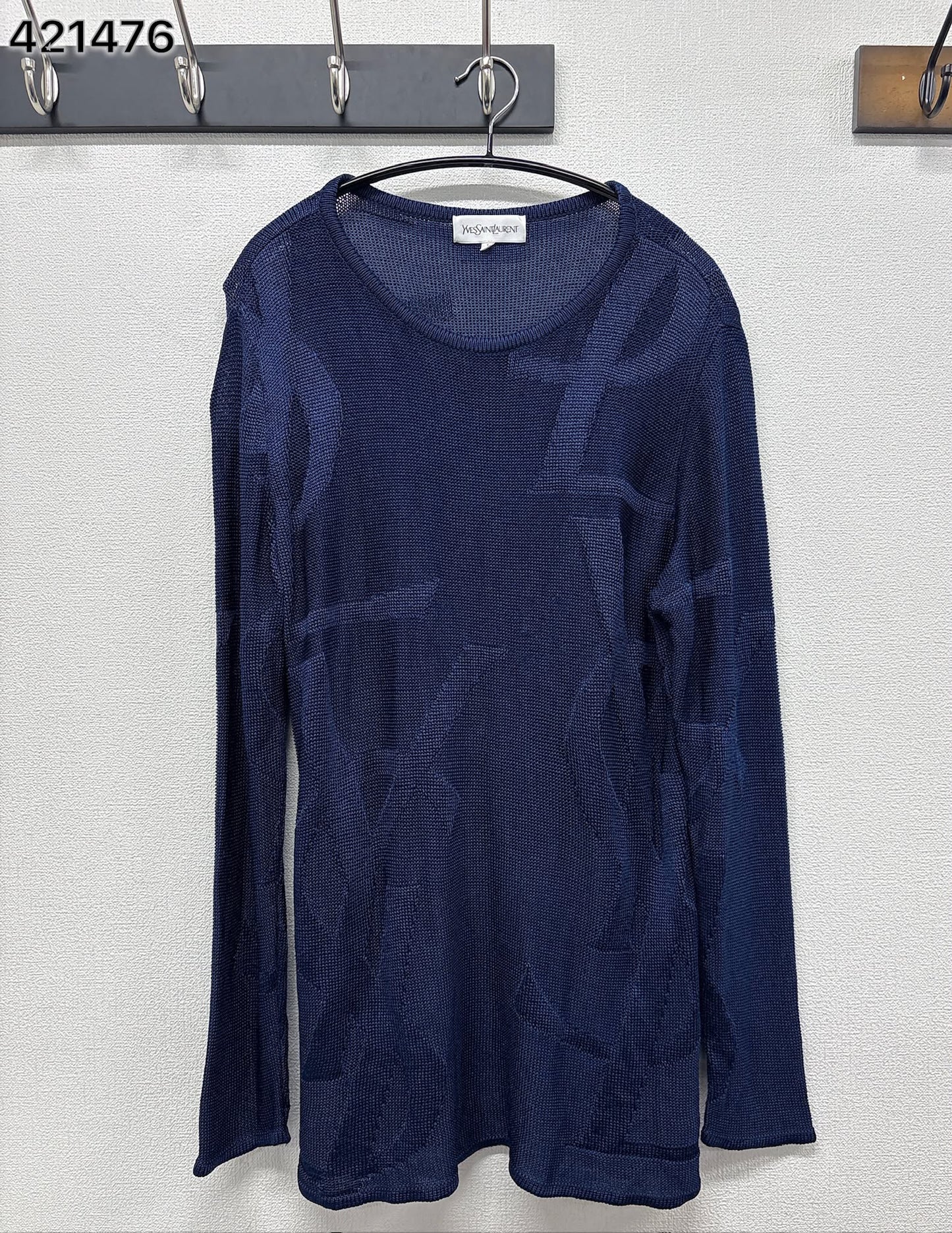 YSL Blue All over logo sweater size L