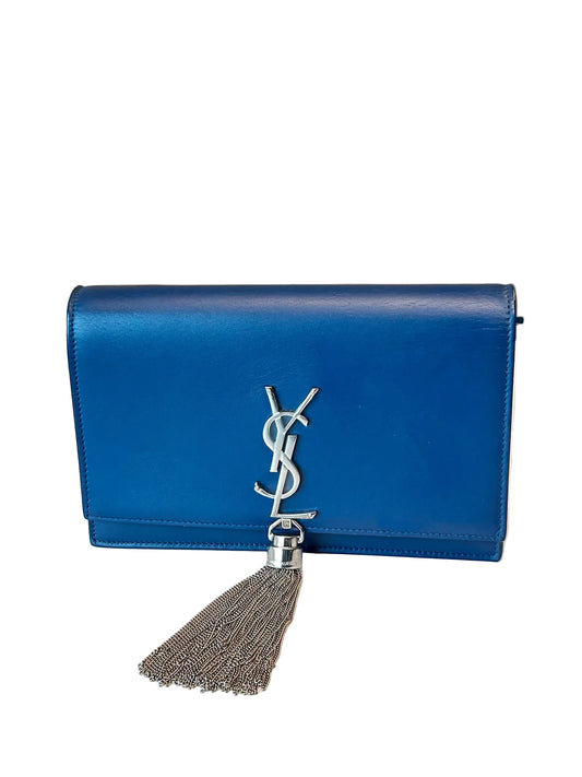 YSL BLUE KATE SMALL TASSEL WOC