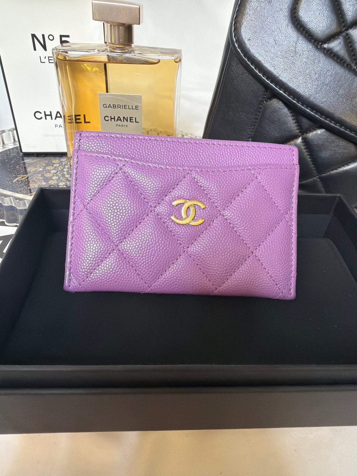 Chanel Purple Card Holder