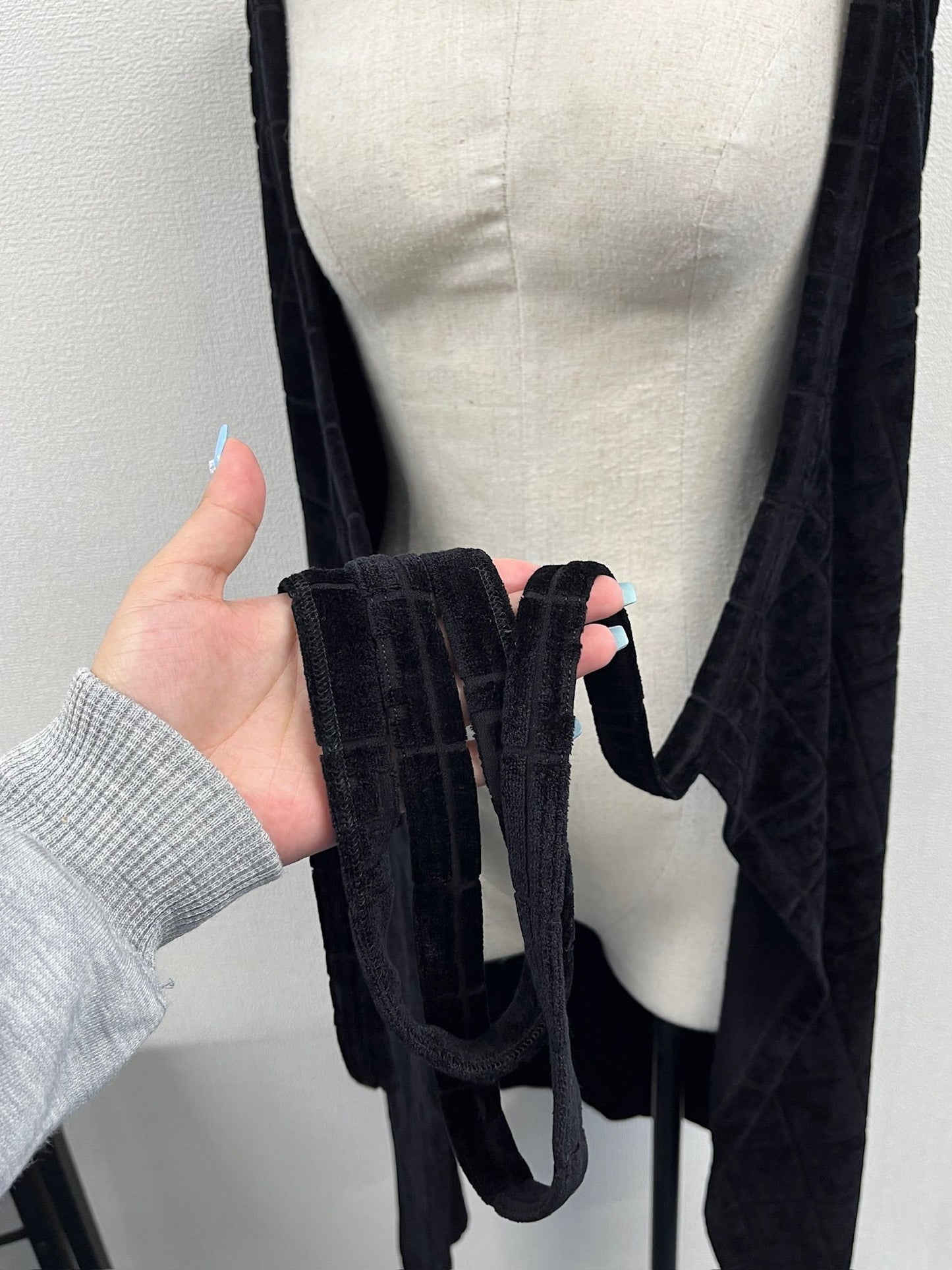 Fendi Velour Black Wrap Dress