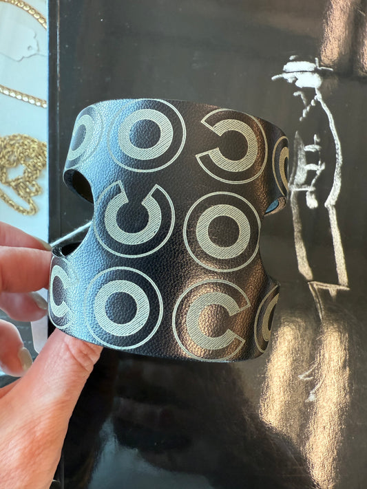 Chanel 2001 Leather 'Coco' Cuff