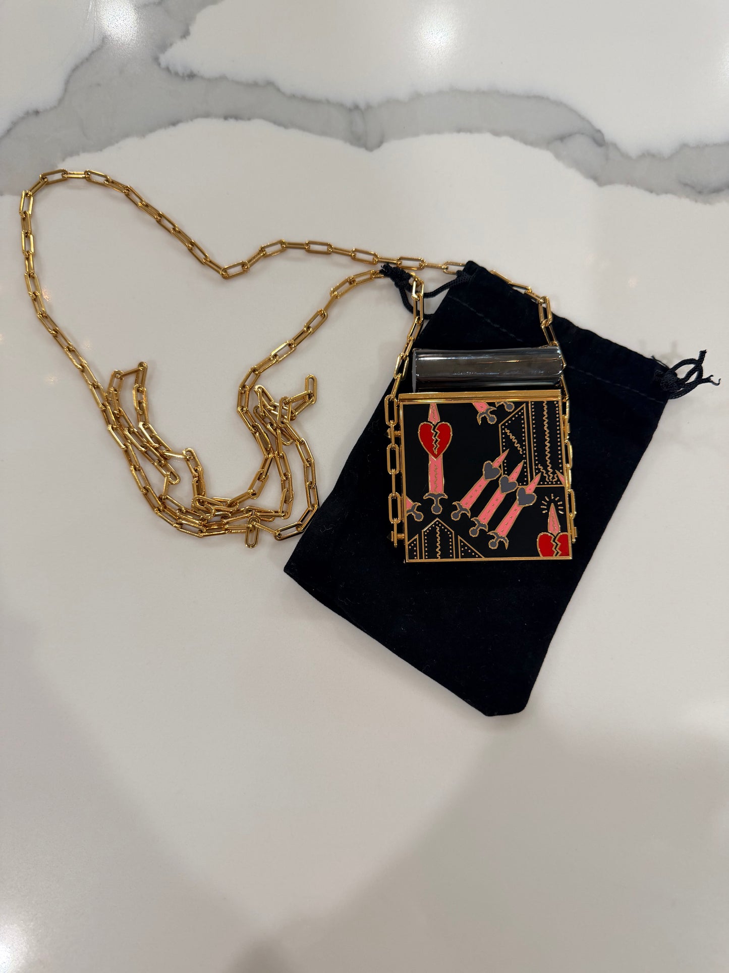 Valentino crossbody compact mirror