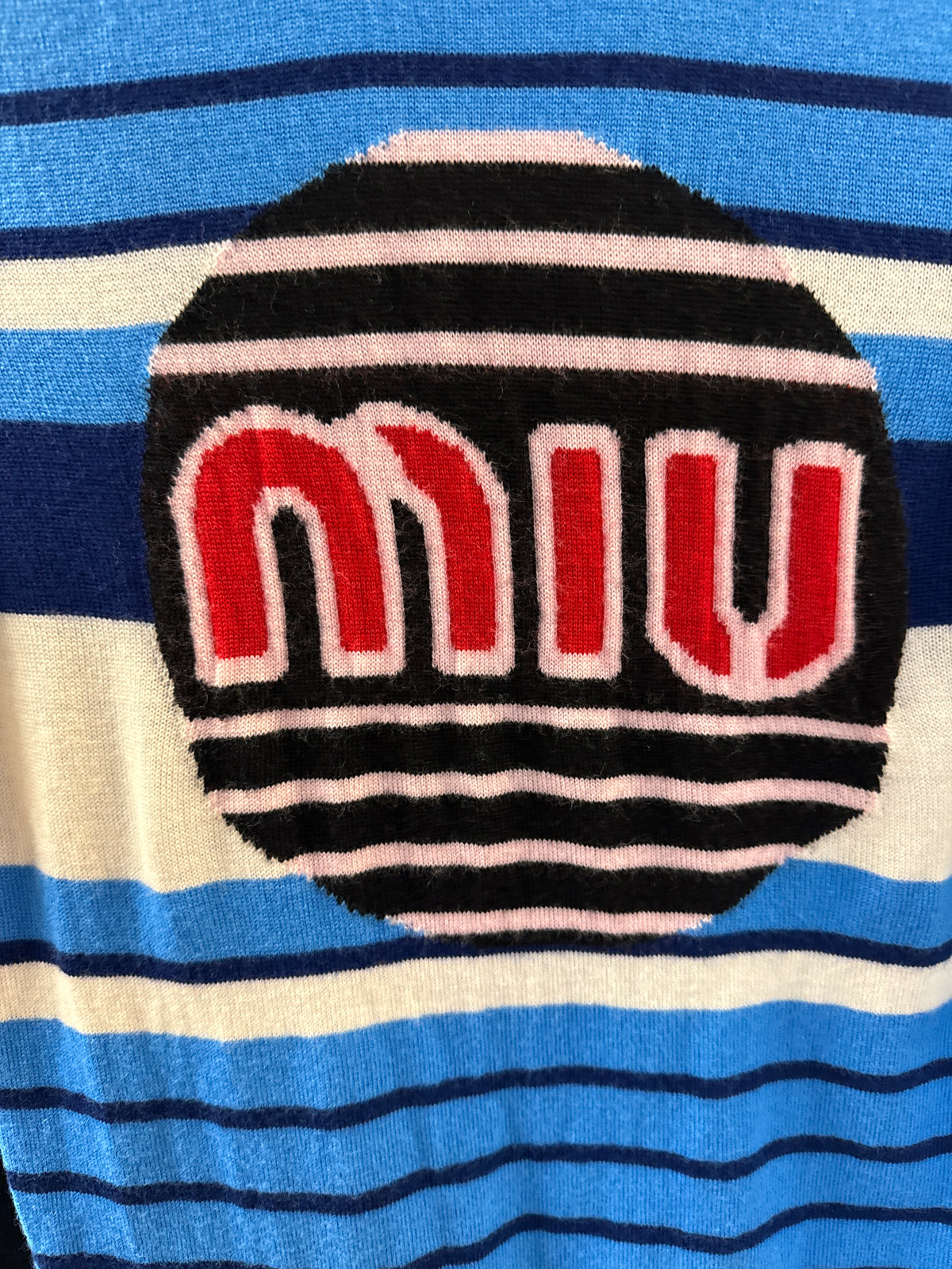 Miu Knit Logo Top tshirt