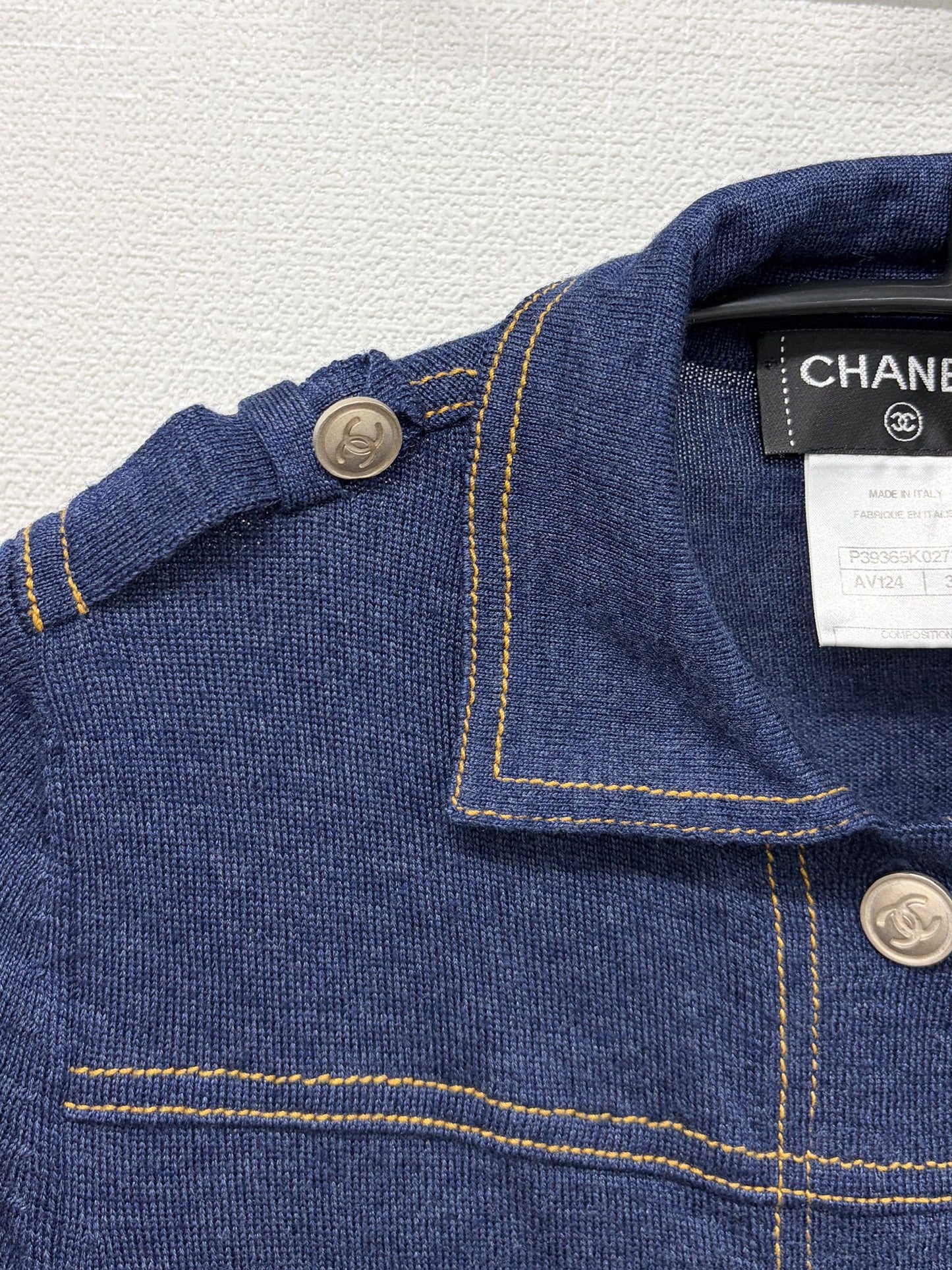 Chanel Blue "Denim"  Cardigan Tunic Dress  FR 34