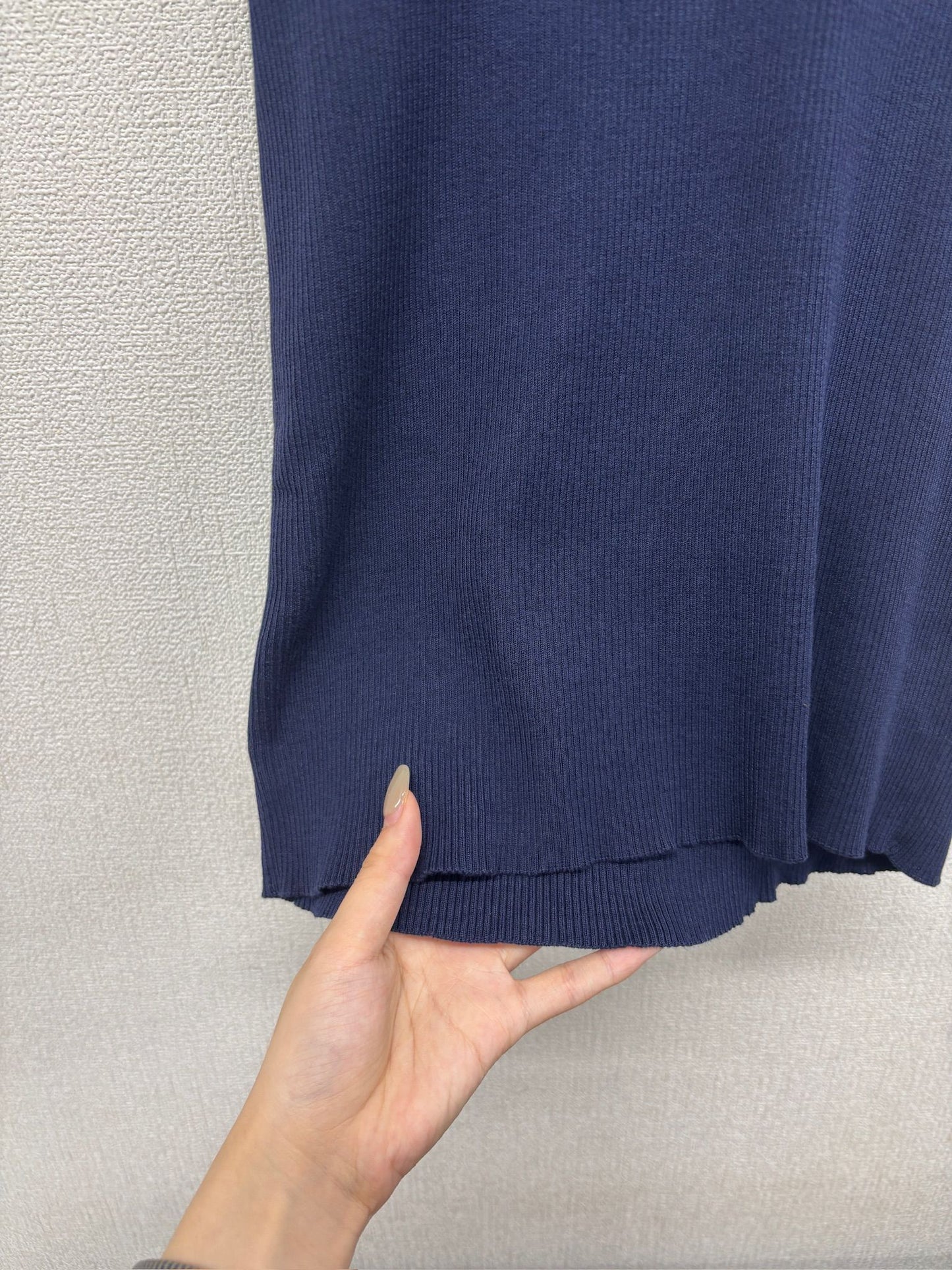 Chanel Navy CC logo on Trim Tshirt from 96C FR 46
