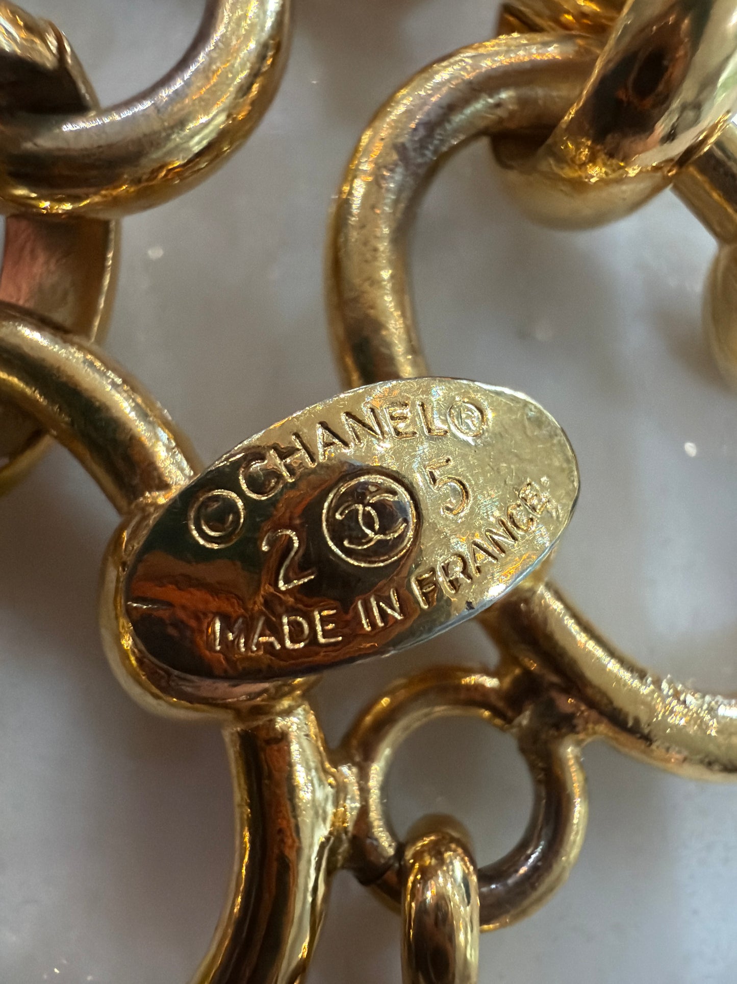 Chanel collection 25 24K gold plated bracelet