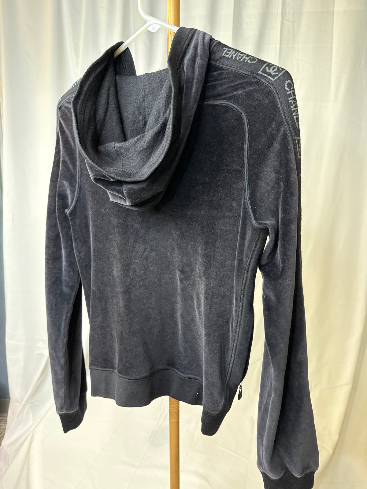 Chanel Black Zip Hoodie