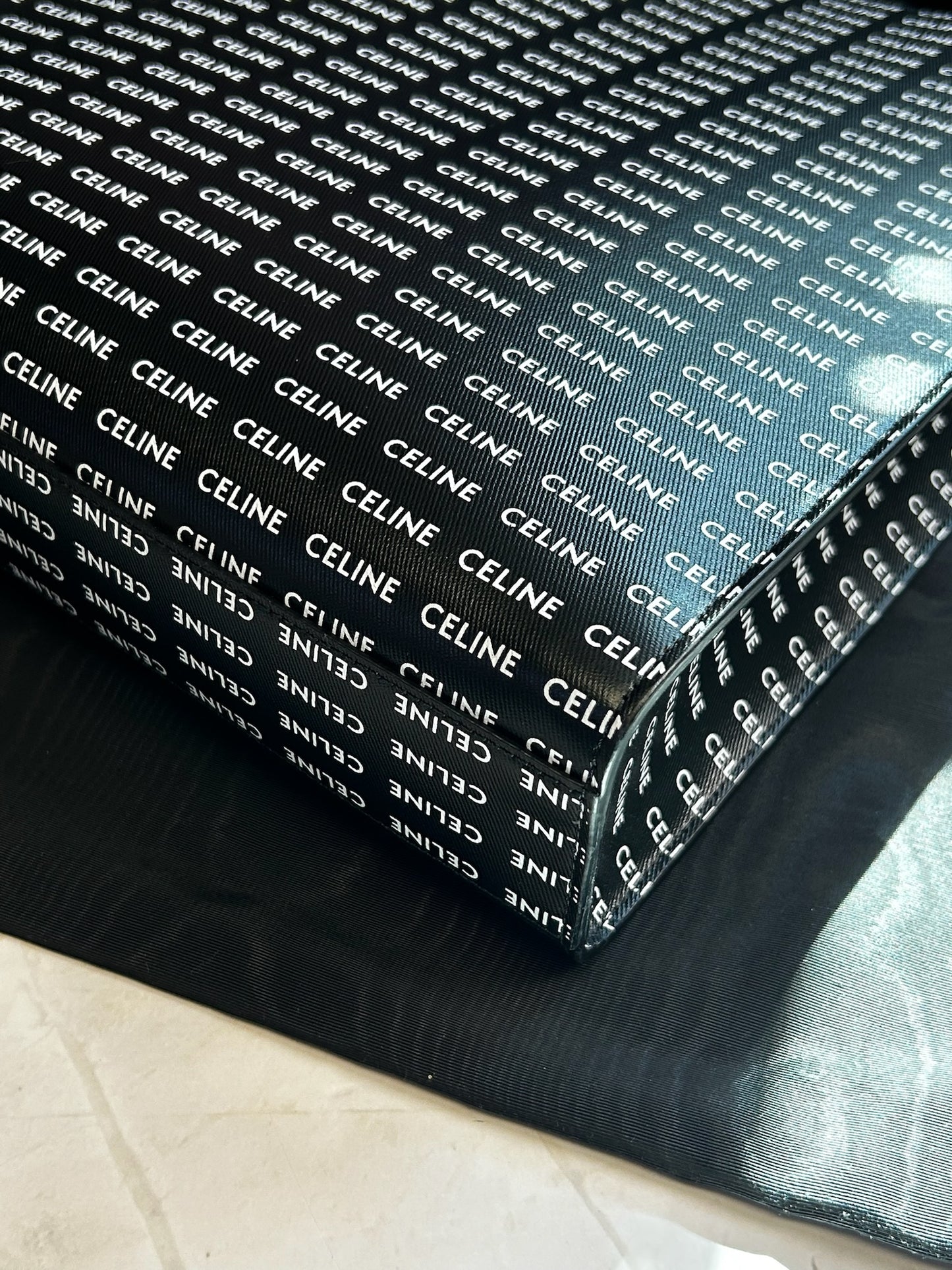 Celine Pre-Owned Vertical Cabas All Over Logo Print Leather