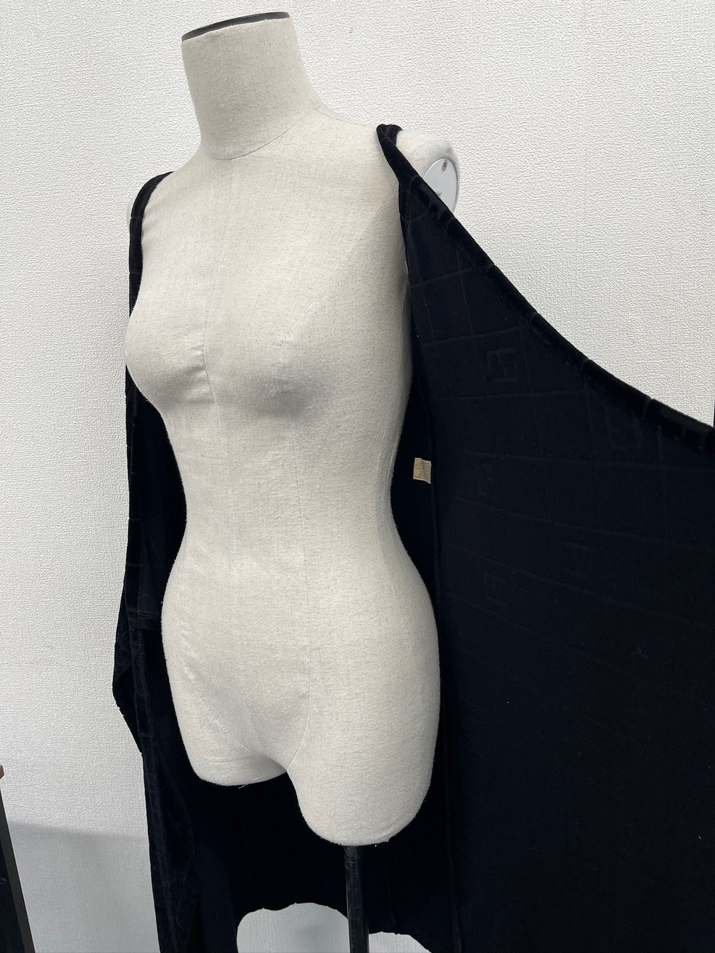 Fendi Velour Black Wrap Dress