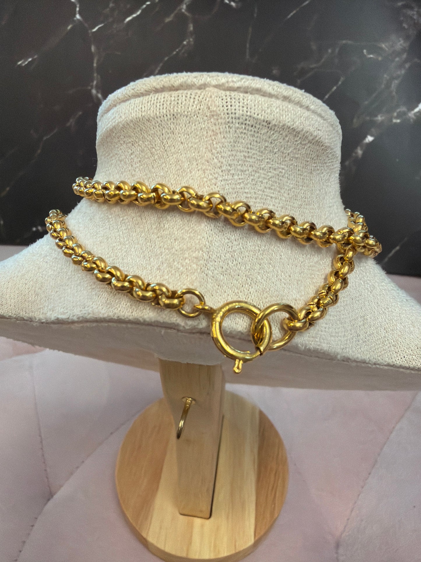 Chanel 95P Barbie heart CC necklace