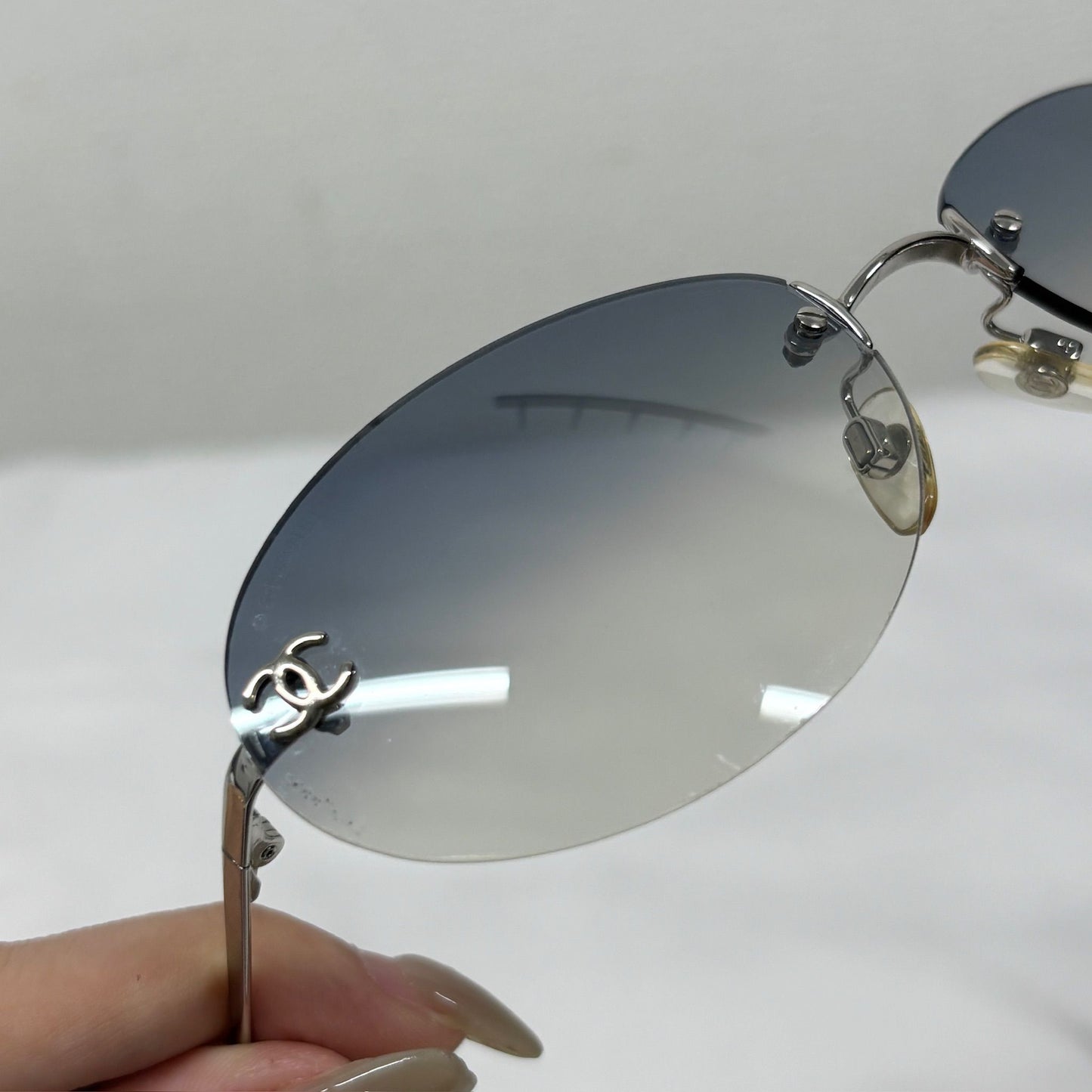Chanel Y2K Blue Gradient Sunglasses