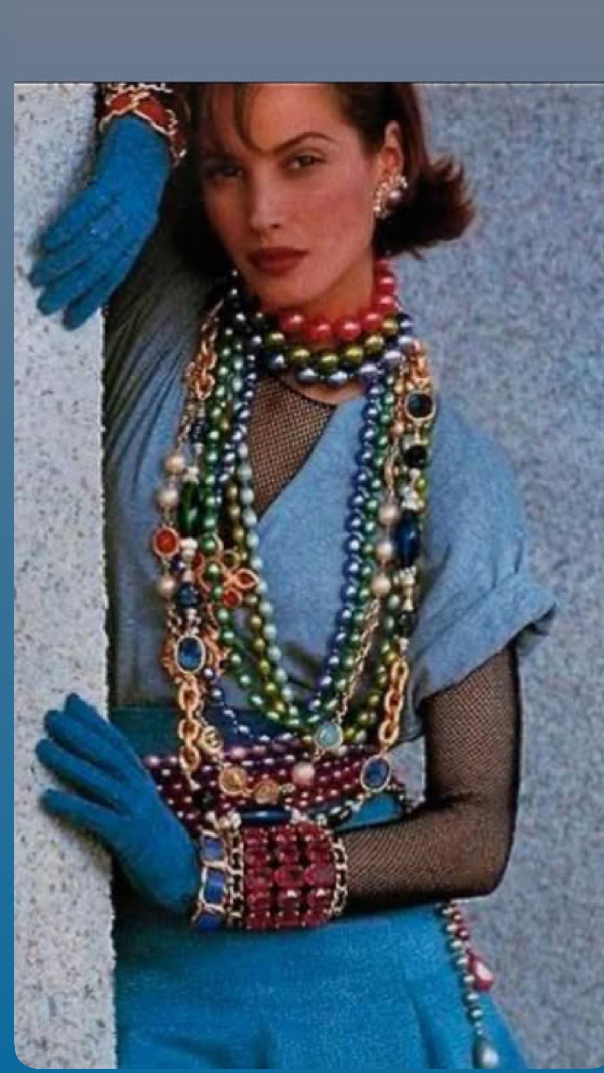Chanel 1991 hip hop collection massive gripoix Pearl choker