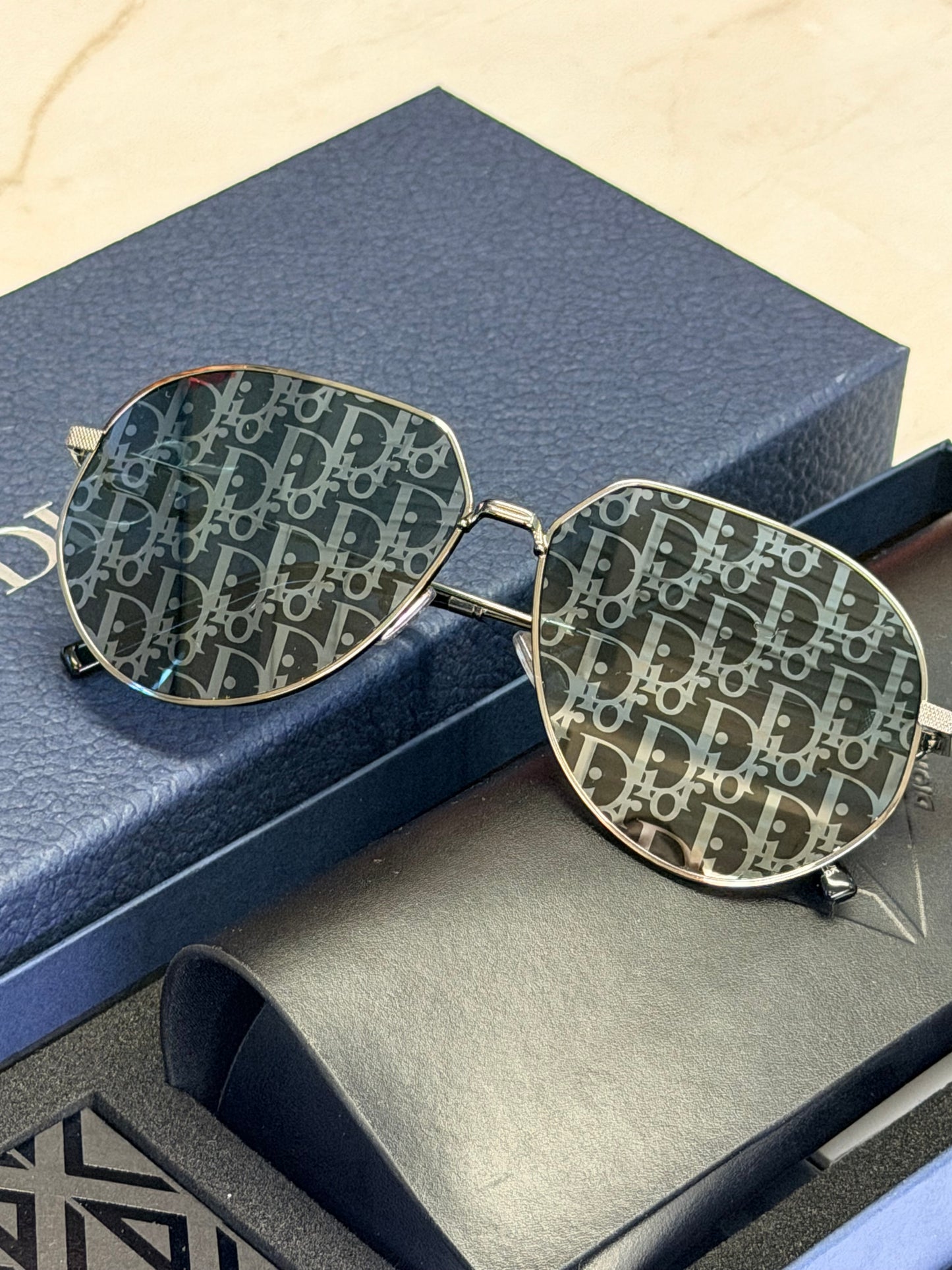 Dior Aviator Sunglasses with Logo