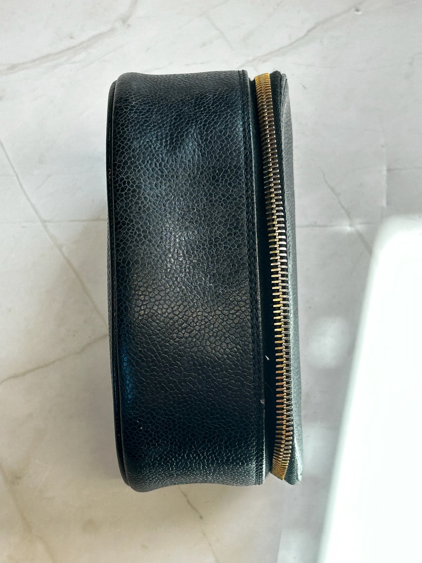 Rare Vintage Chanel Caviar Vanity with Mirror