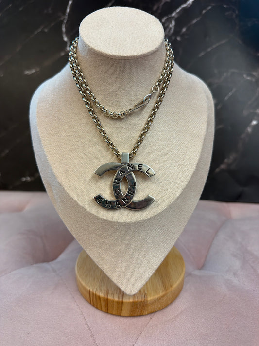 Rare Silver Chanel necklace from 98P