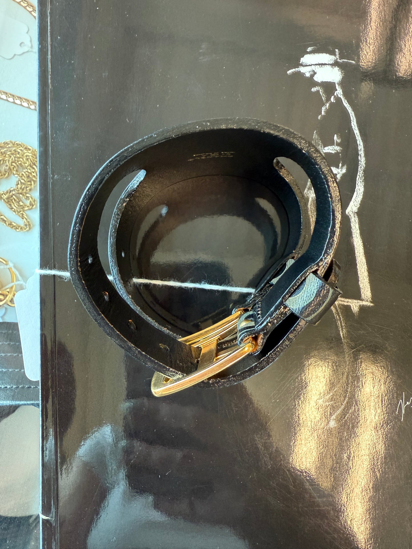 Chanel 2001 Leather 'Coco' Cuff